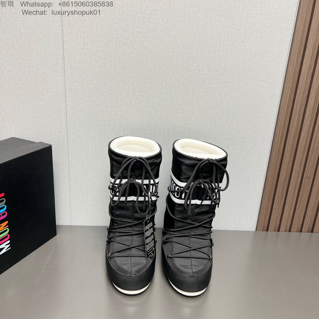 Moon Boot Icon Glance Satin Nylon Lace-Up Women Snow Boots