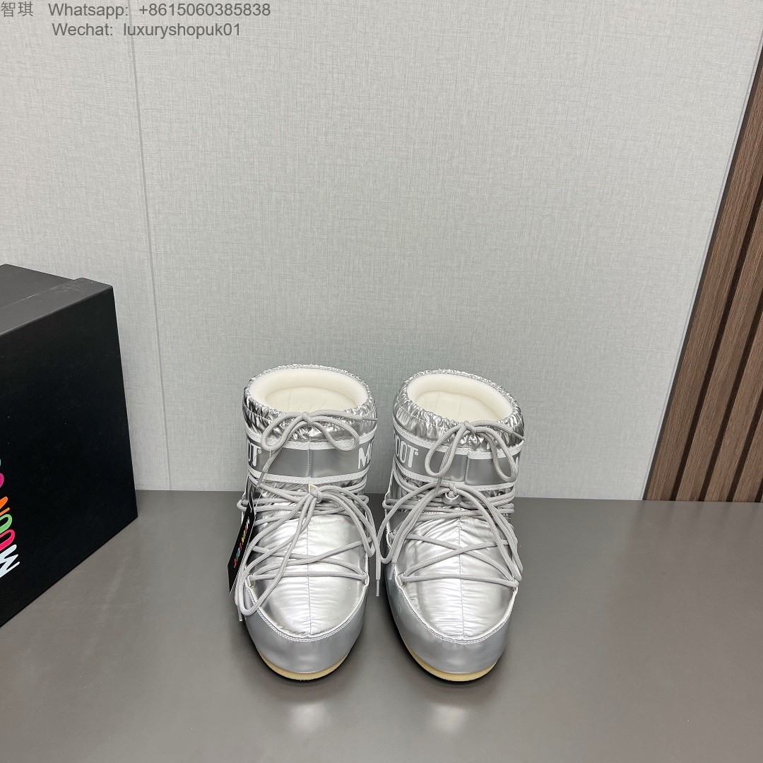 Moon Boot Icon Glance Satin Nylon Lace-Up Women Snow Boots