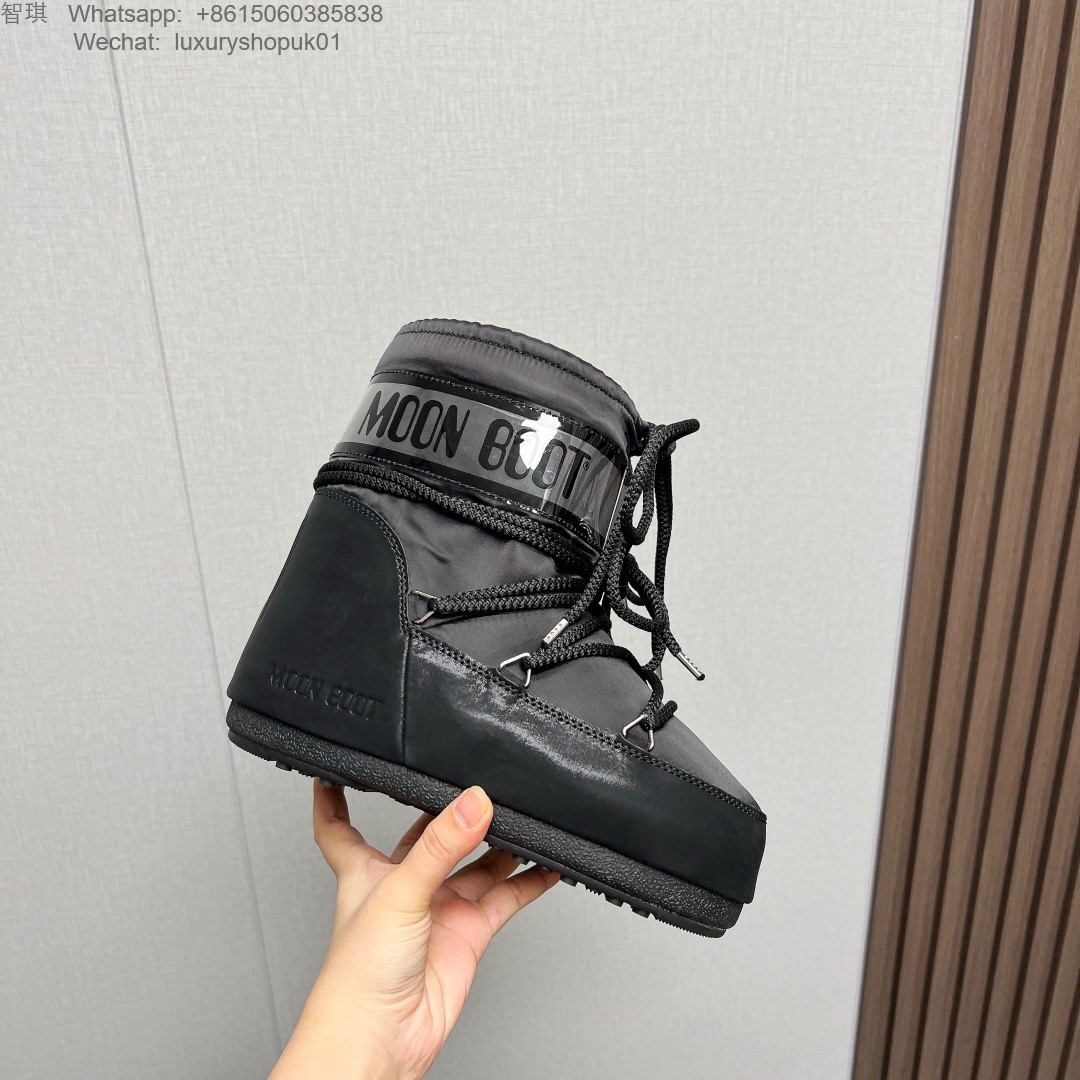 Moon Boot Icon Glance Satin Nylon Lace-Up Women Snow Boots