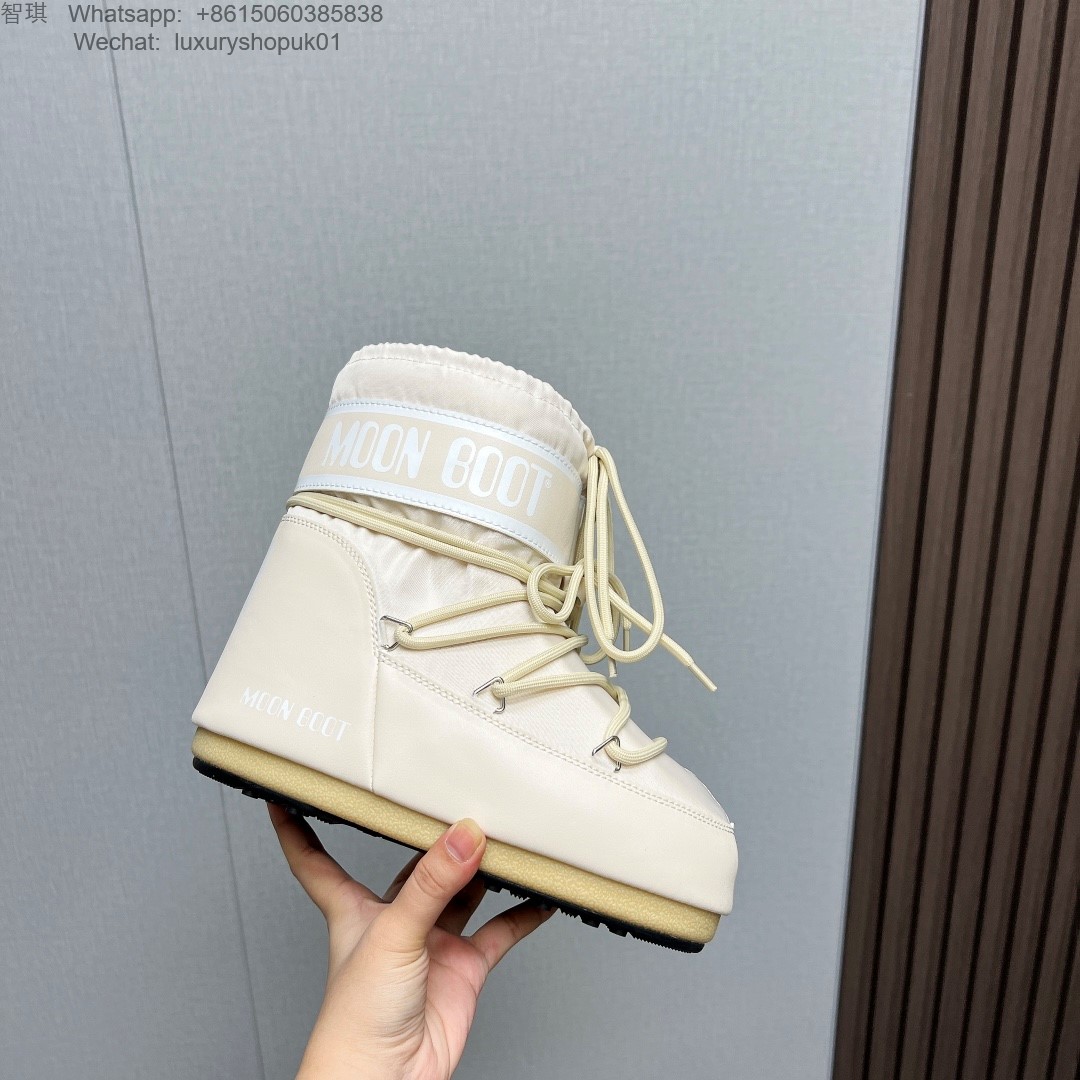 Moon Boot Icon Glance Satin Nylon Lace-Up Women Snow Boots