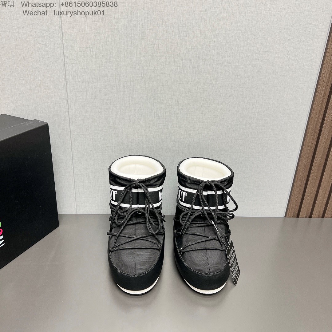 Moon Boot Icon Glance Satin Nylon Lace-Up Women Snow Boots