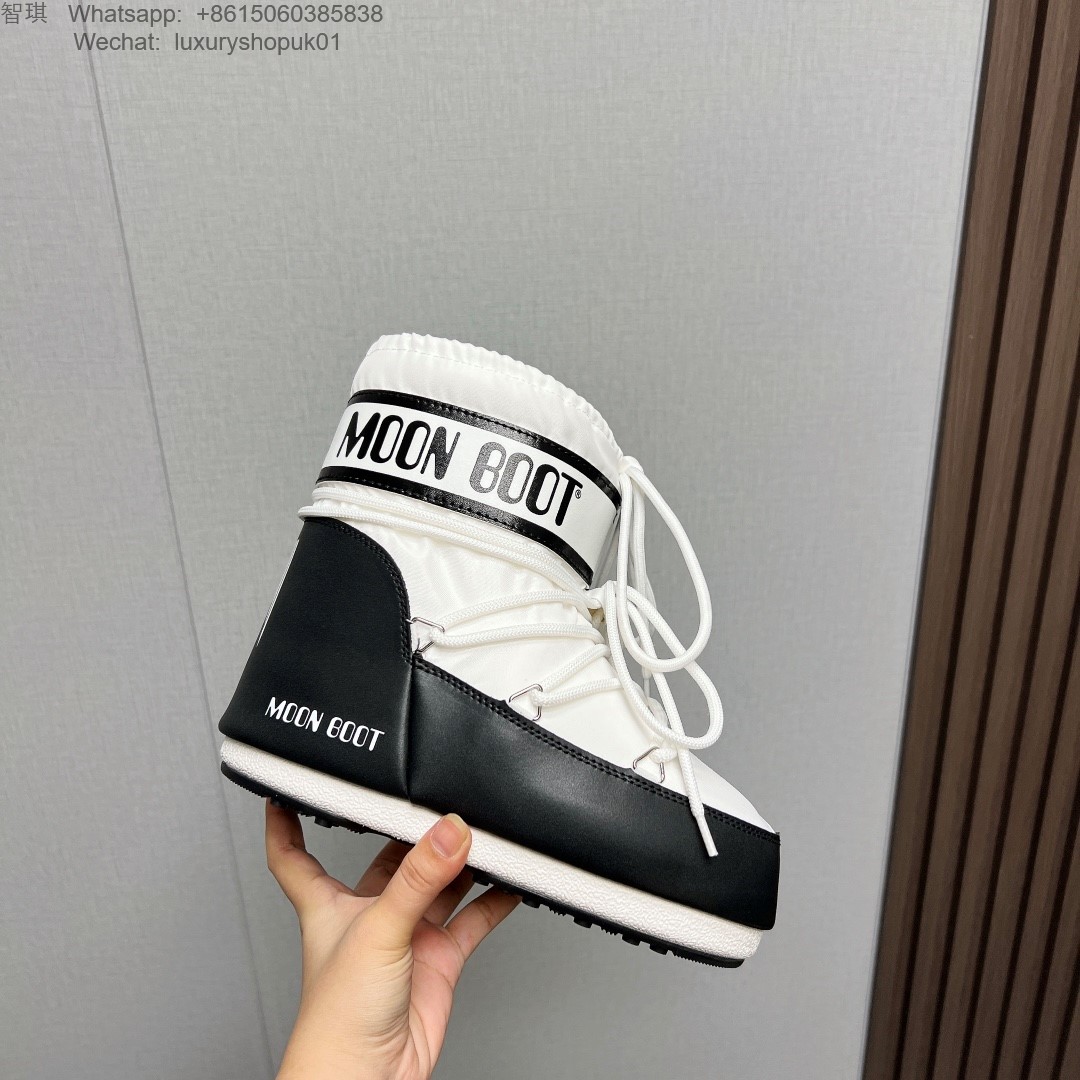 Moon Boot Icon Glance Satin Nylon Lace-Up Women Snow Boots