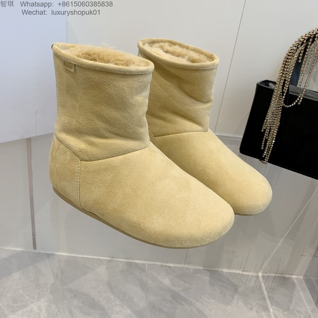 Women Loewe Suede-Shearling Lago Snow Ankle Boot