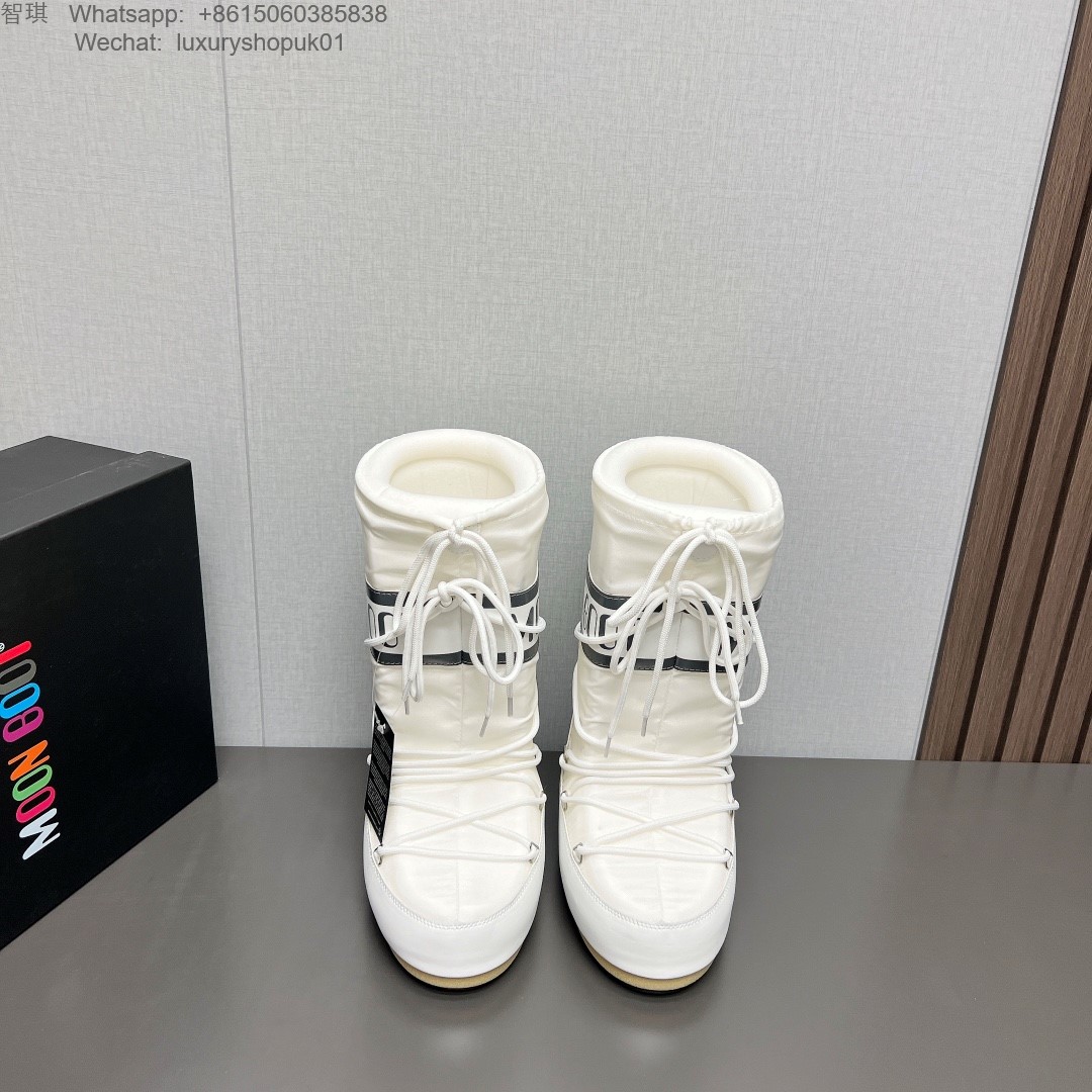 Moon Boot Icon Glance Satin Nylon Lace-Up Women Snow Boots