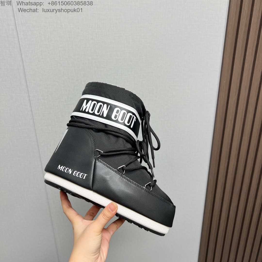 Moon Boot Icon Glance Satin Nylon Lace-Up Women Snow Boots