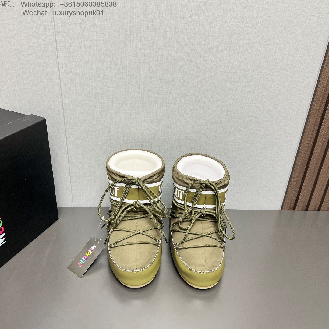 Moon Boot Icon Glance Satin Nylon Lace-Up Women Snow Boots