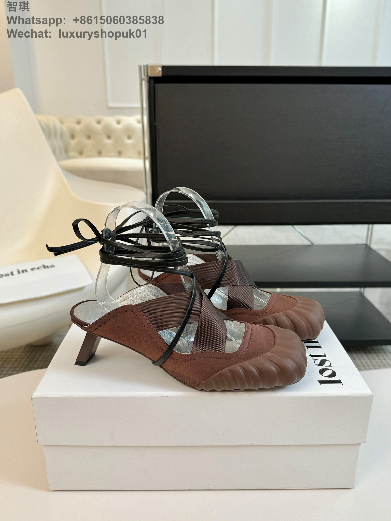 Lost In Echo Square Toe Cross Strap Ballet Slides kitten heel strap sandals Women Shoes