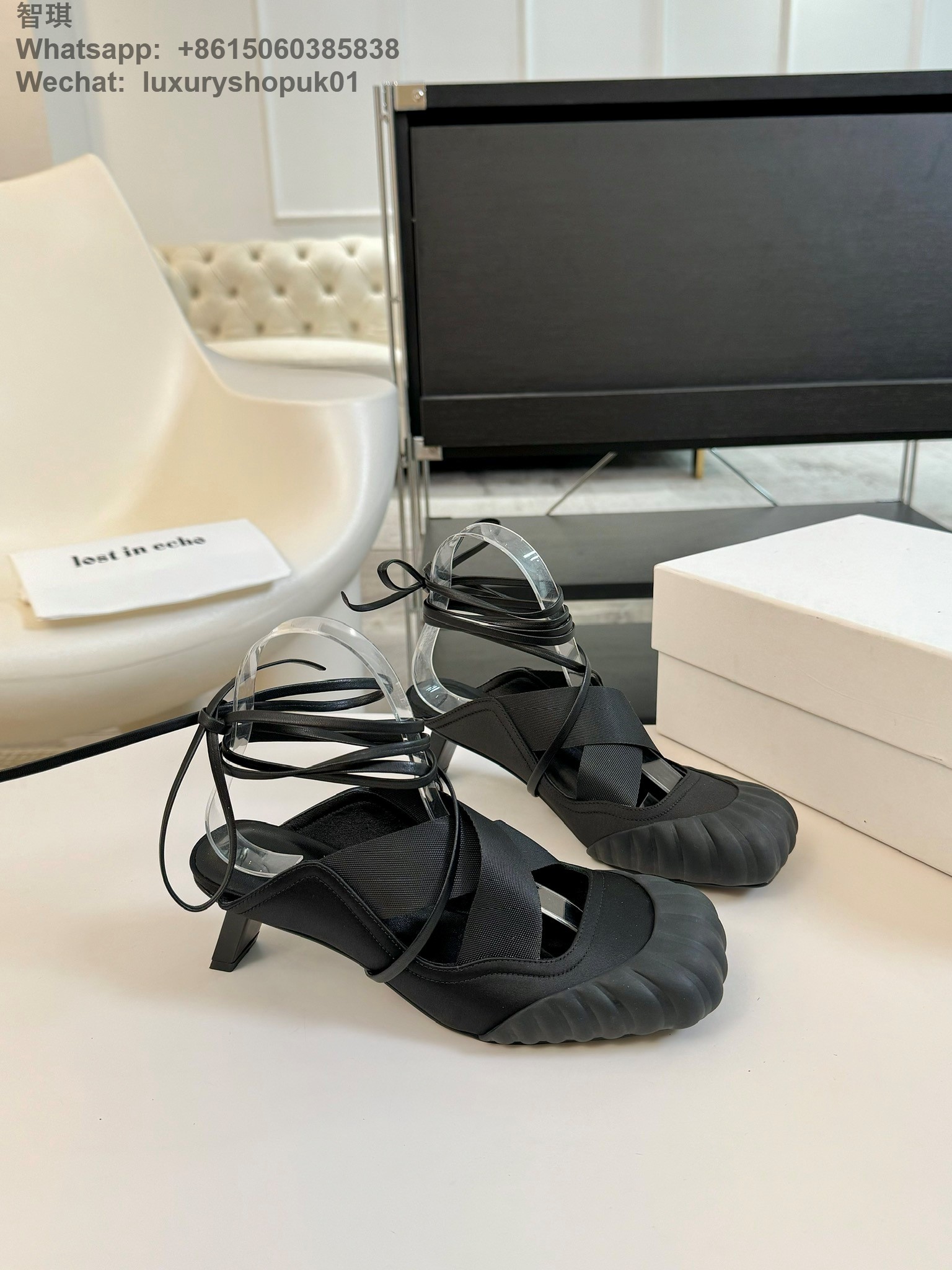 Lost In Echo Square Toe Cross Strap Ballet Slides kitten heel strap sandals Women Shoes