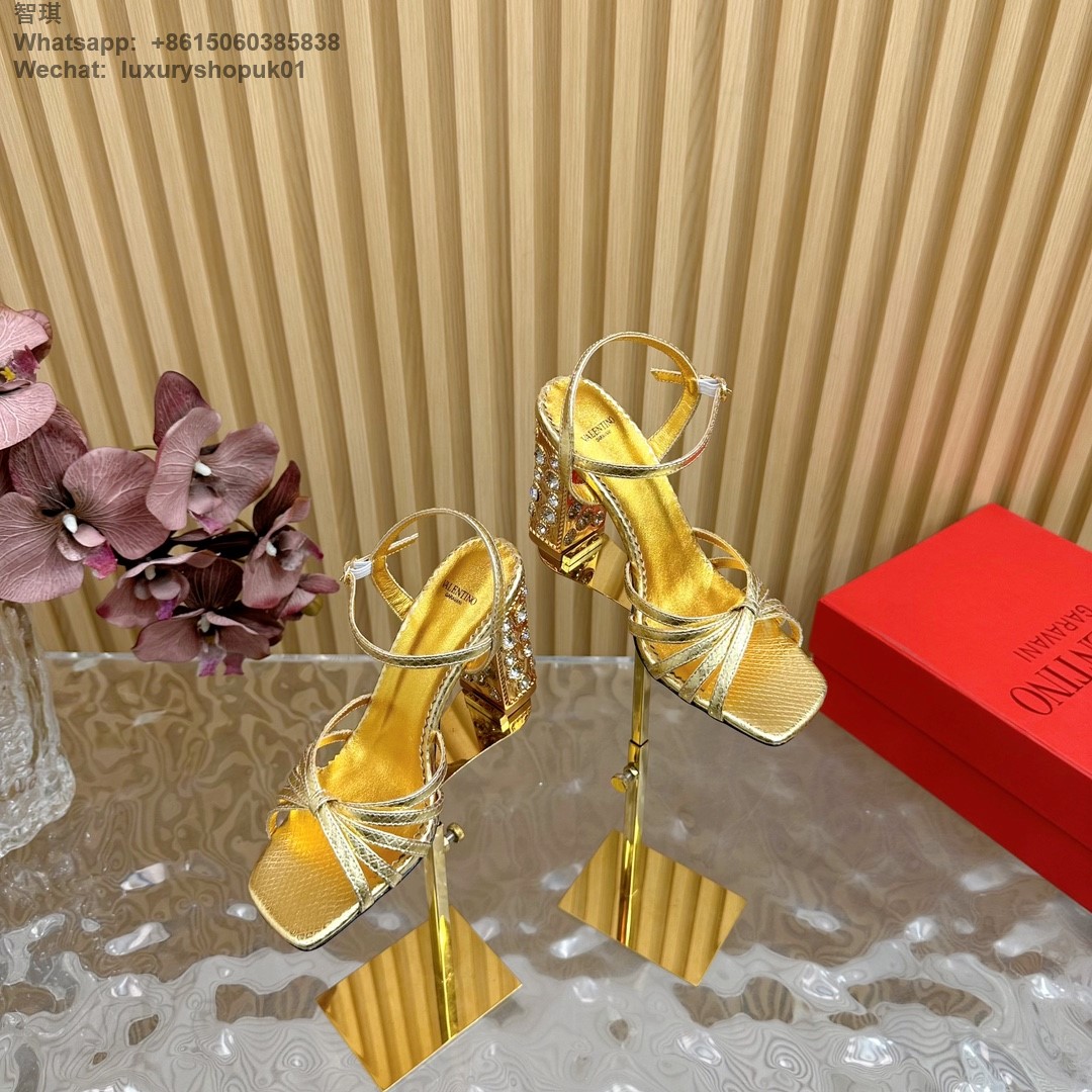 Valentino Preshoes Embellished Open Toe Sandals Women Shoes