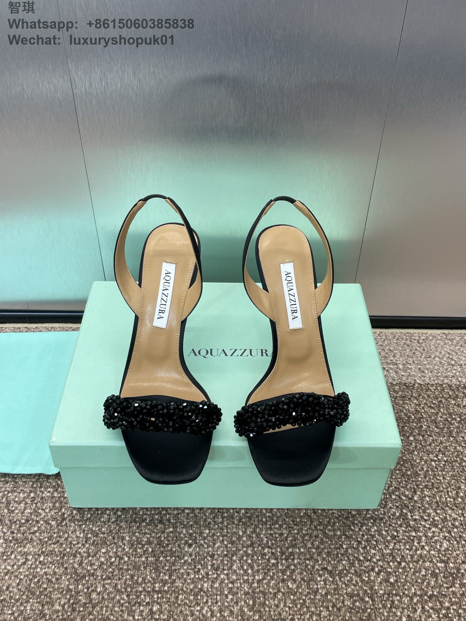 Aquazzura Very Bow Tie Crystal sandals satin open toe buckle ankle strap stiletto heels Women Shoes