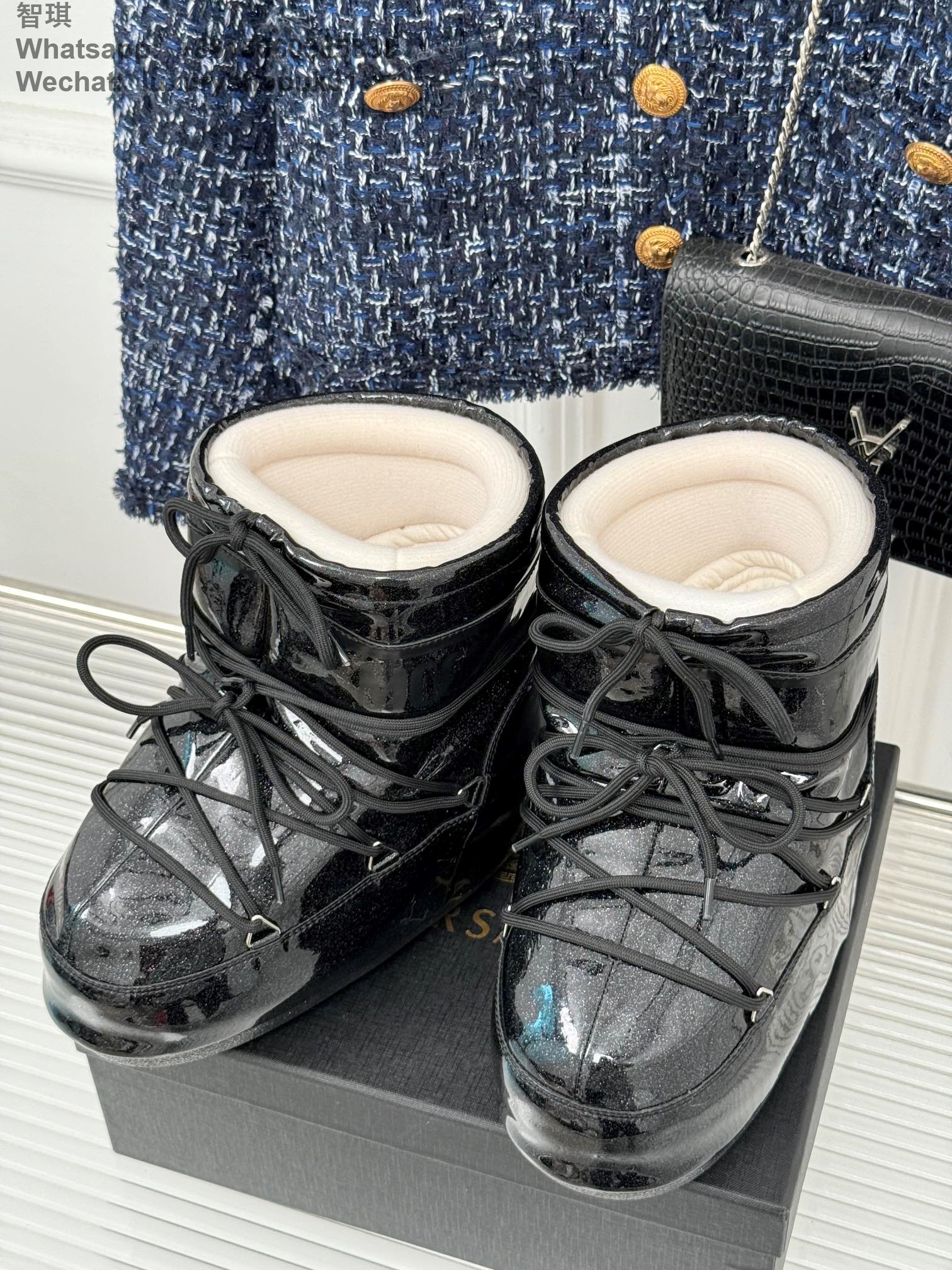 Moon Boot Park Lace-Up Women Ankle Boots Snow Shoes