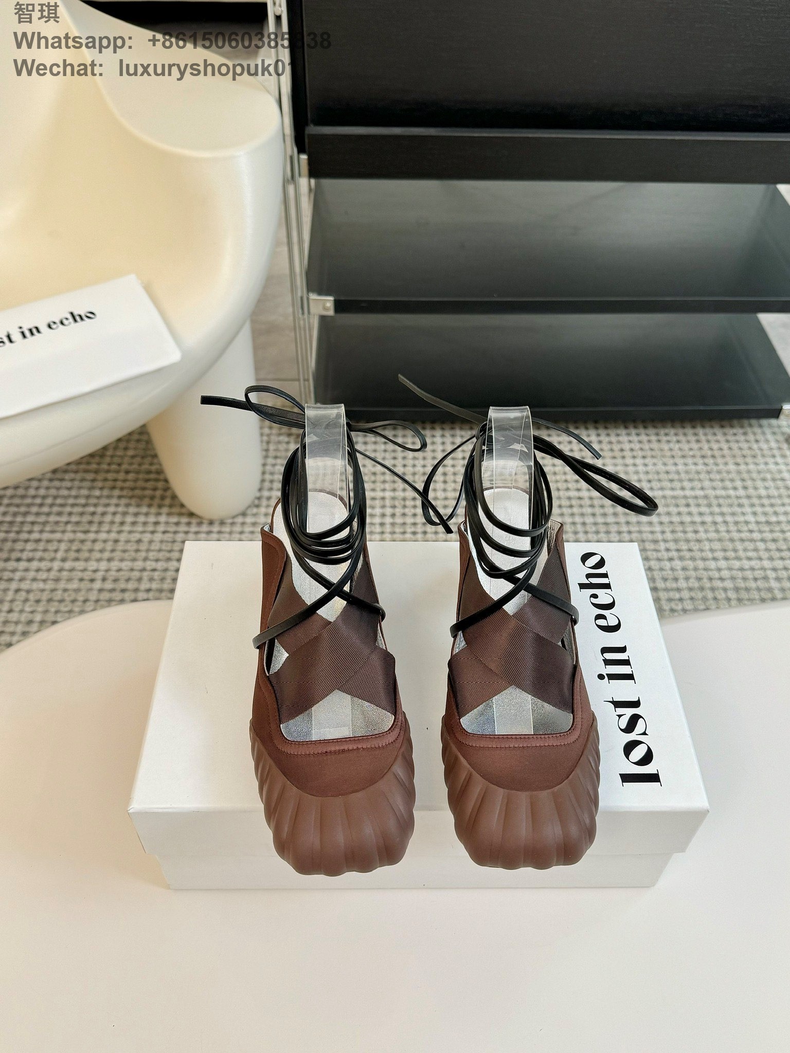 Lost In Echo Square Toe Cross Strap Ballet Slides kitten heel strap sandals Women Shoes