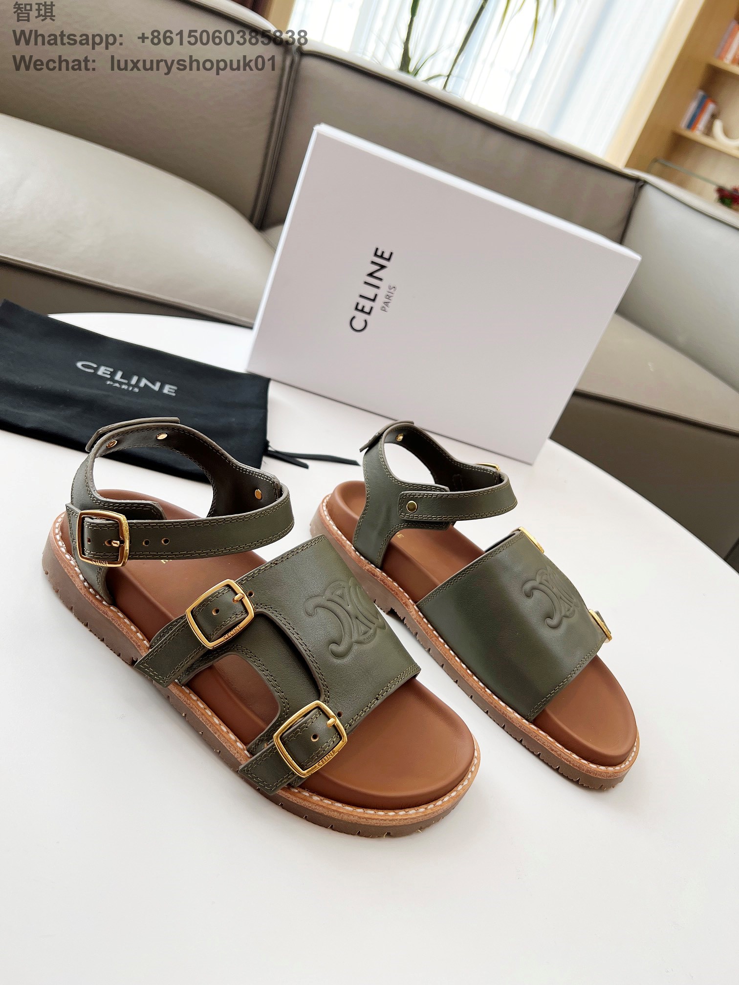 Celine Mino Sandal Women Flat Shoes