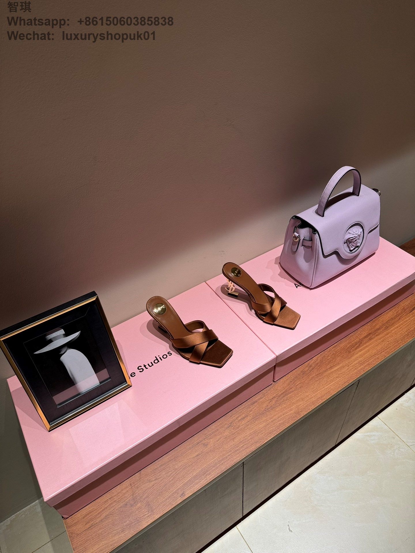 Saint Laurent Opyum Mule Sandal Manioc Brown ysl women shoes