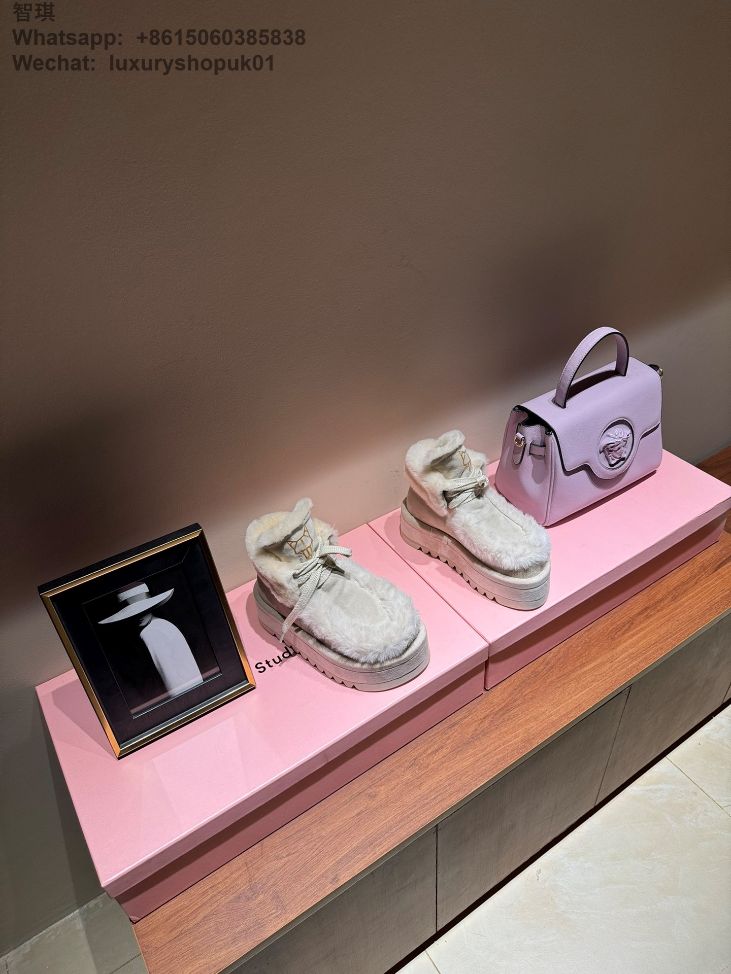 Naked Wolfe Bambi Ice Suede faux fur chunky Platform Women Snow Boot Shoes