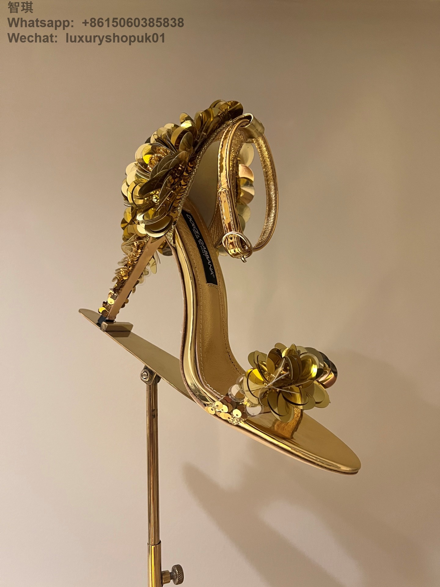 Dolce & Gabbana Floral Ankle-Starp Sandals High Heels Women Shoes