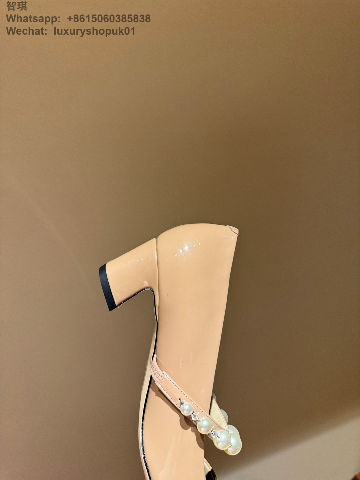 Jimmy Choo Pearl Mary Jane Elisa Women Block Heels Shoes