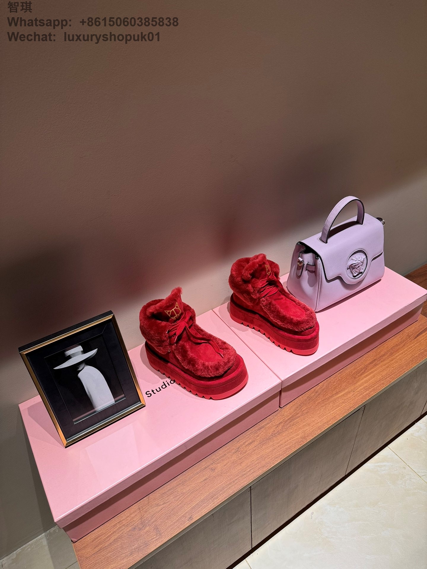 Naked Wolfe Bambi Ice Suede faux fur chunky Platform Women Snow Boot Shoes