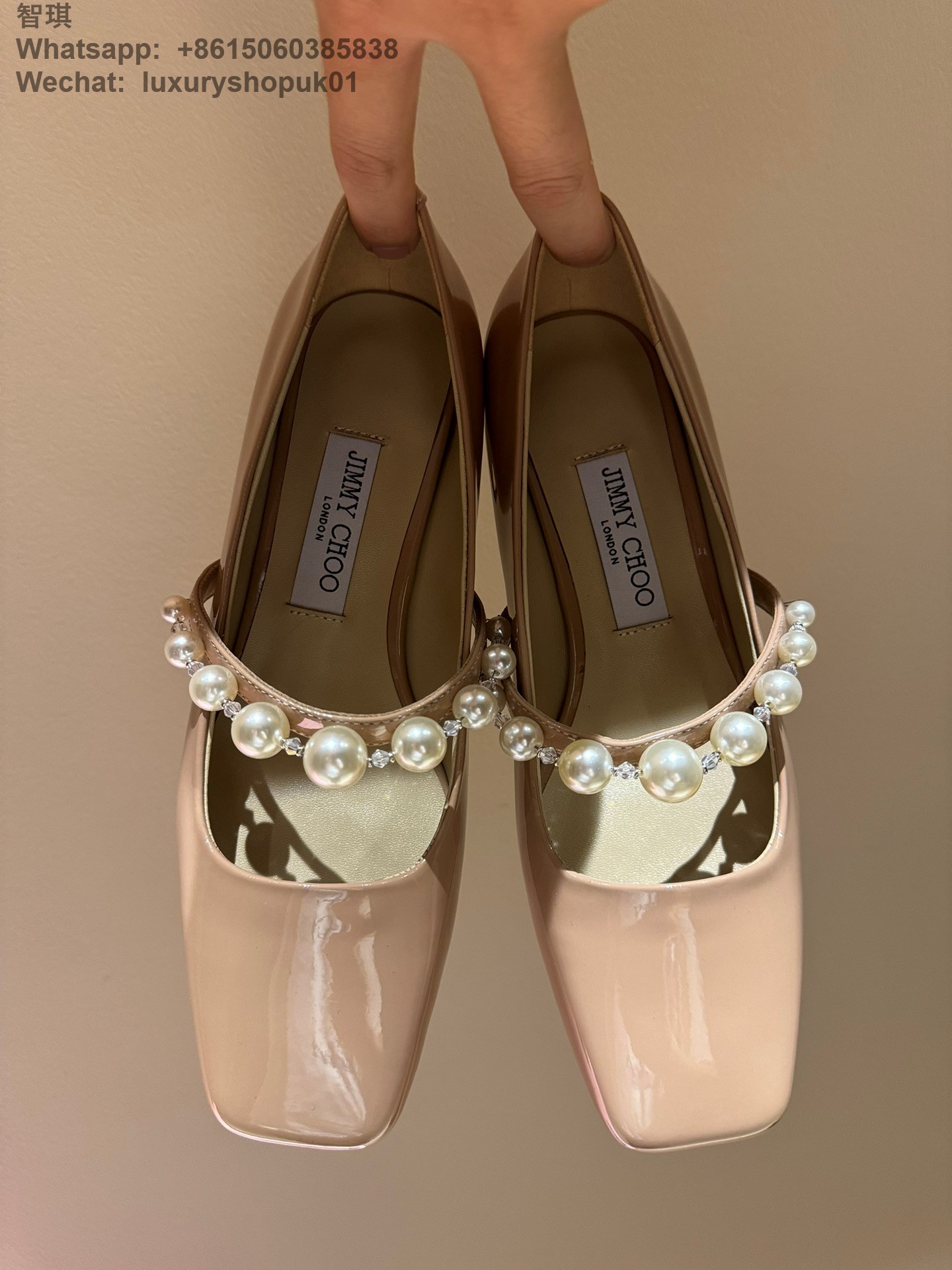 Jimmy Choo Pearl Mary Jane Elisa Women Block Heels Shoes