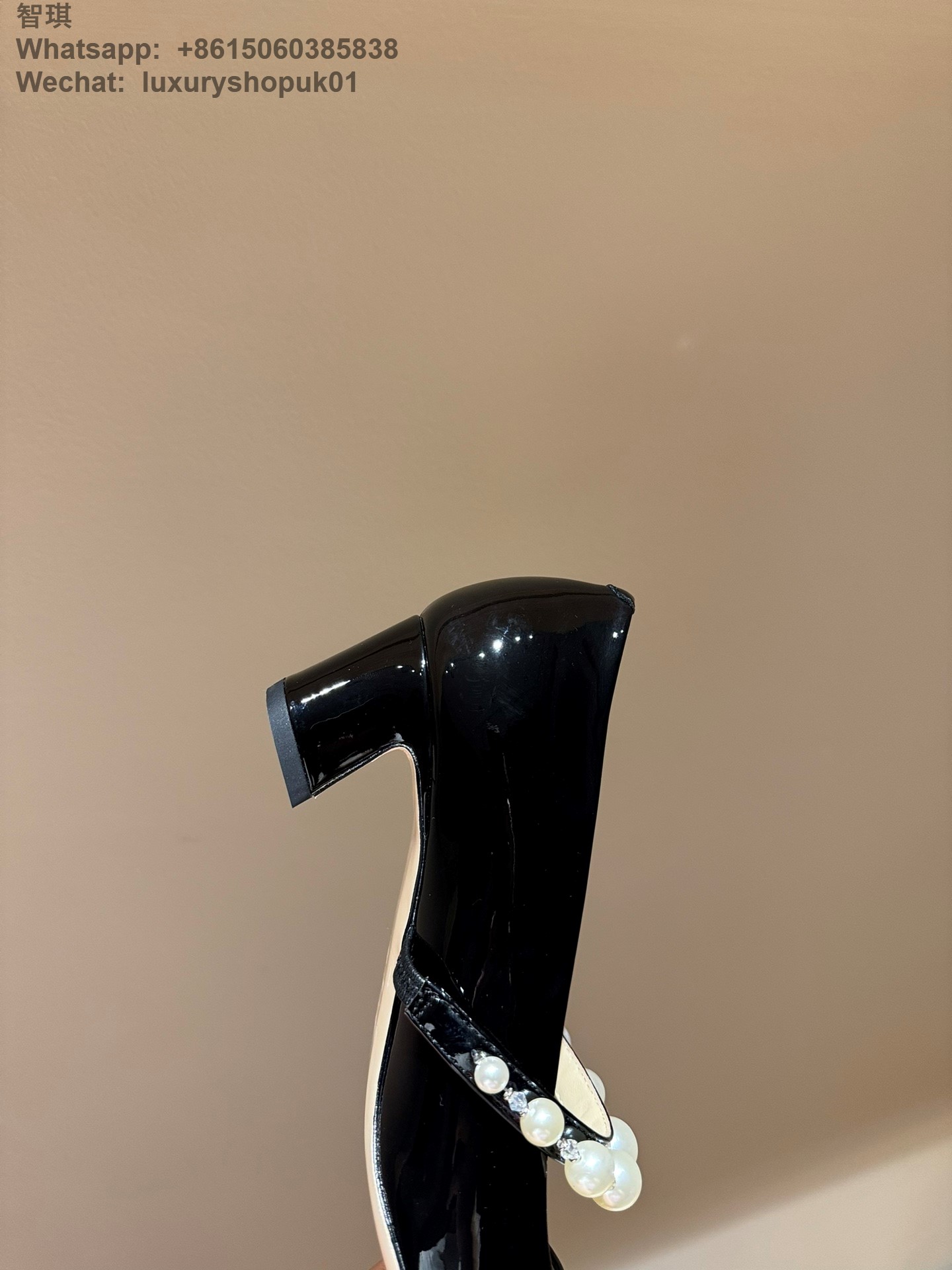 Jimmy Choo Pearl Mary Jane Elisa Women Block Heels Shoes