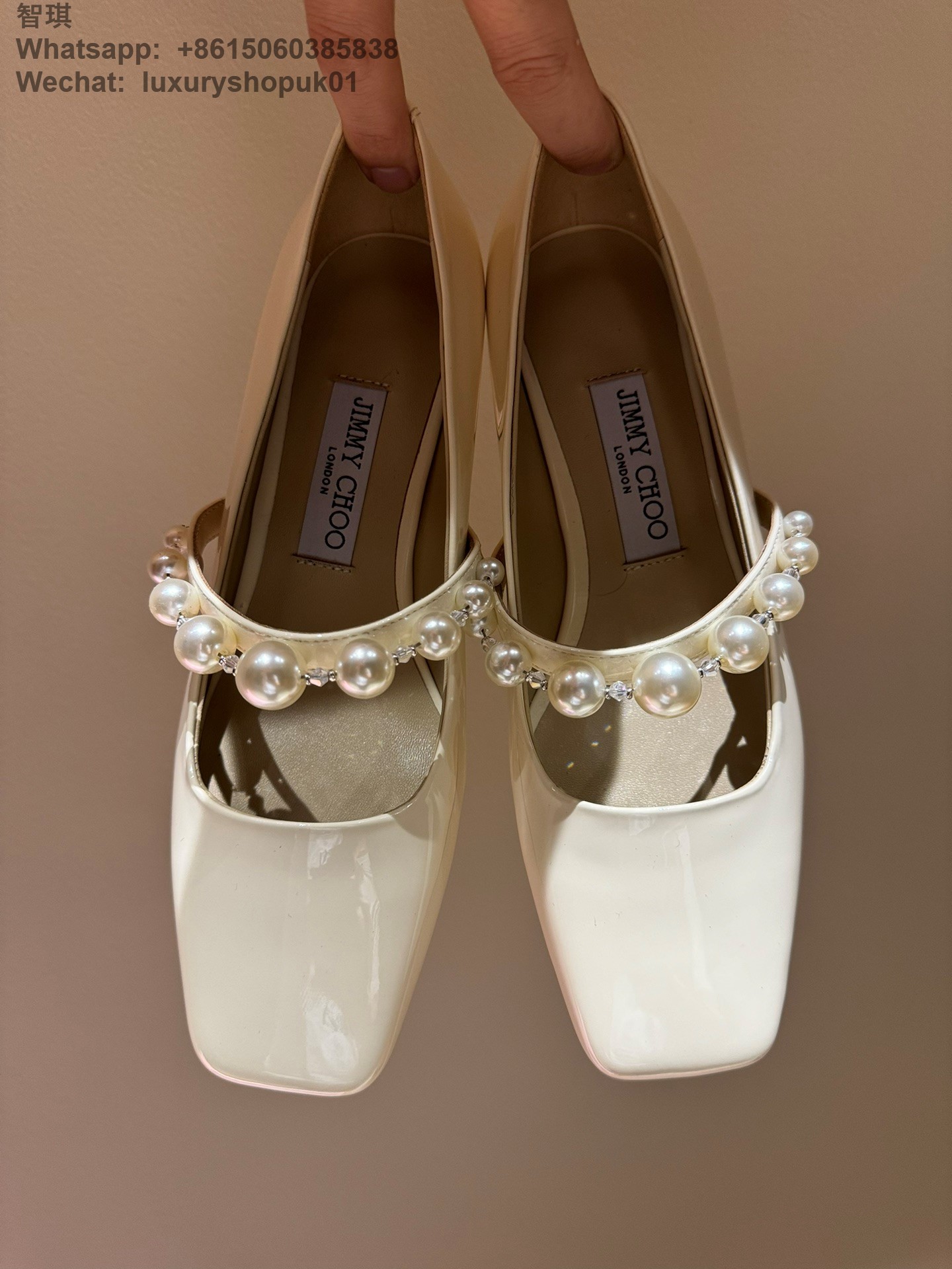 Jimmy Choo Pearl Mary Jane Elisa Women Block Heels Shoes