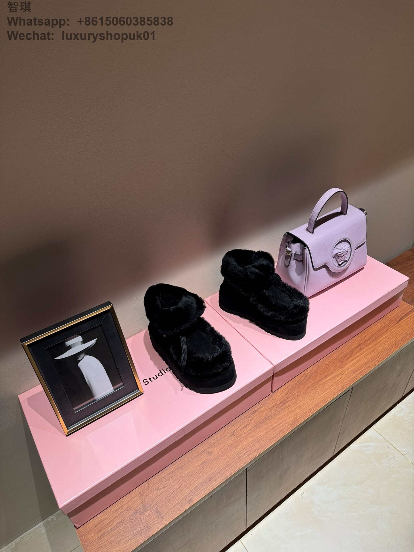 Naked Wolfe Bambi Ice Suede faux fur chunky Platform Women Snow Boot Shoes