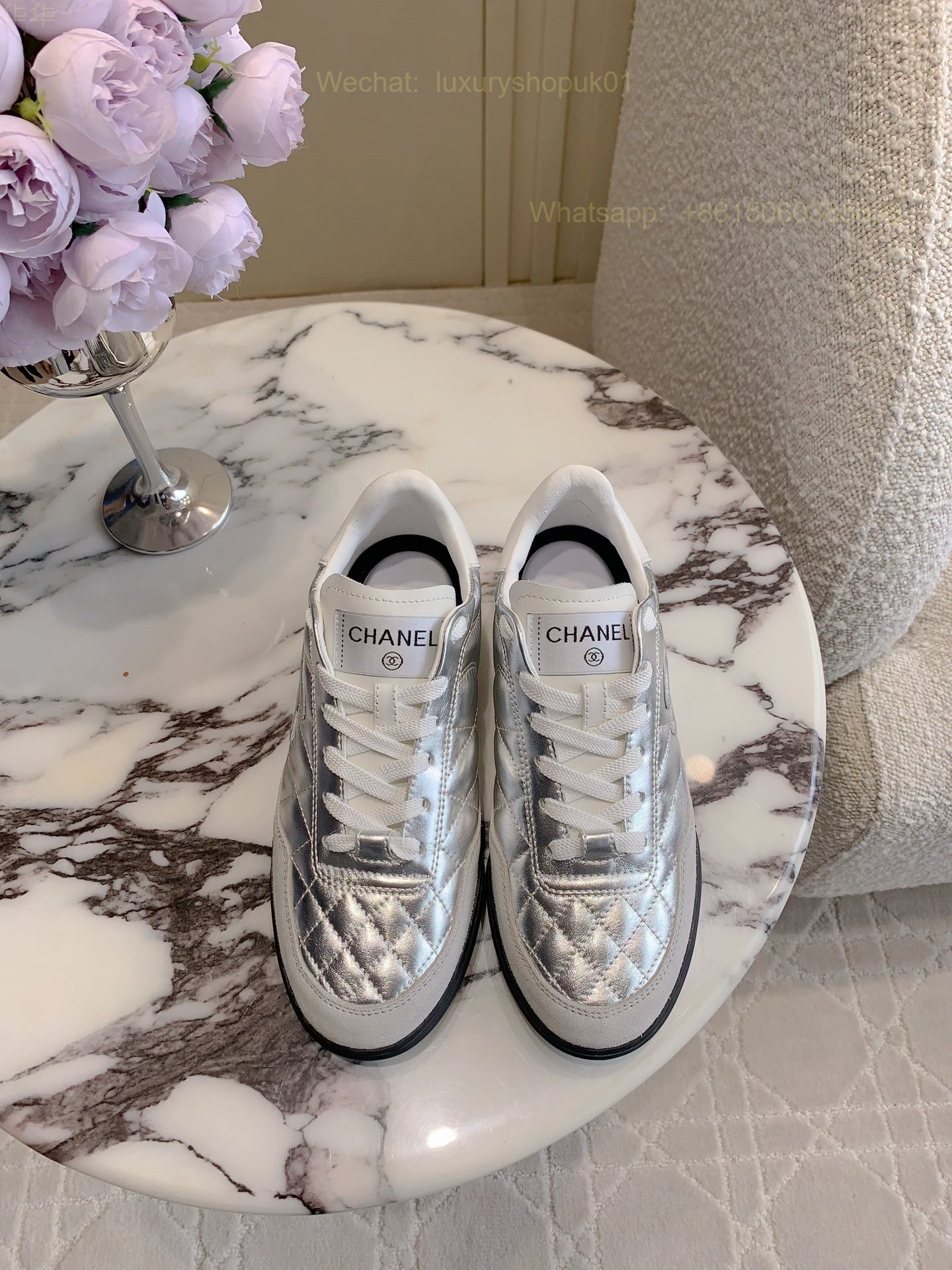 Chanel Leather Sneaker CC Logo Women Shoes