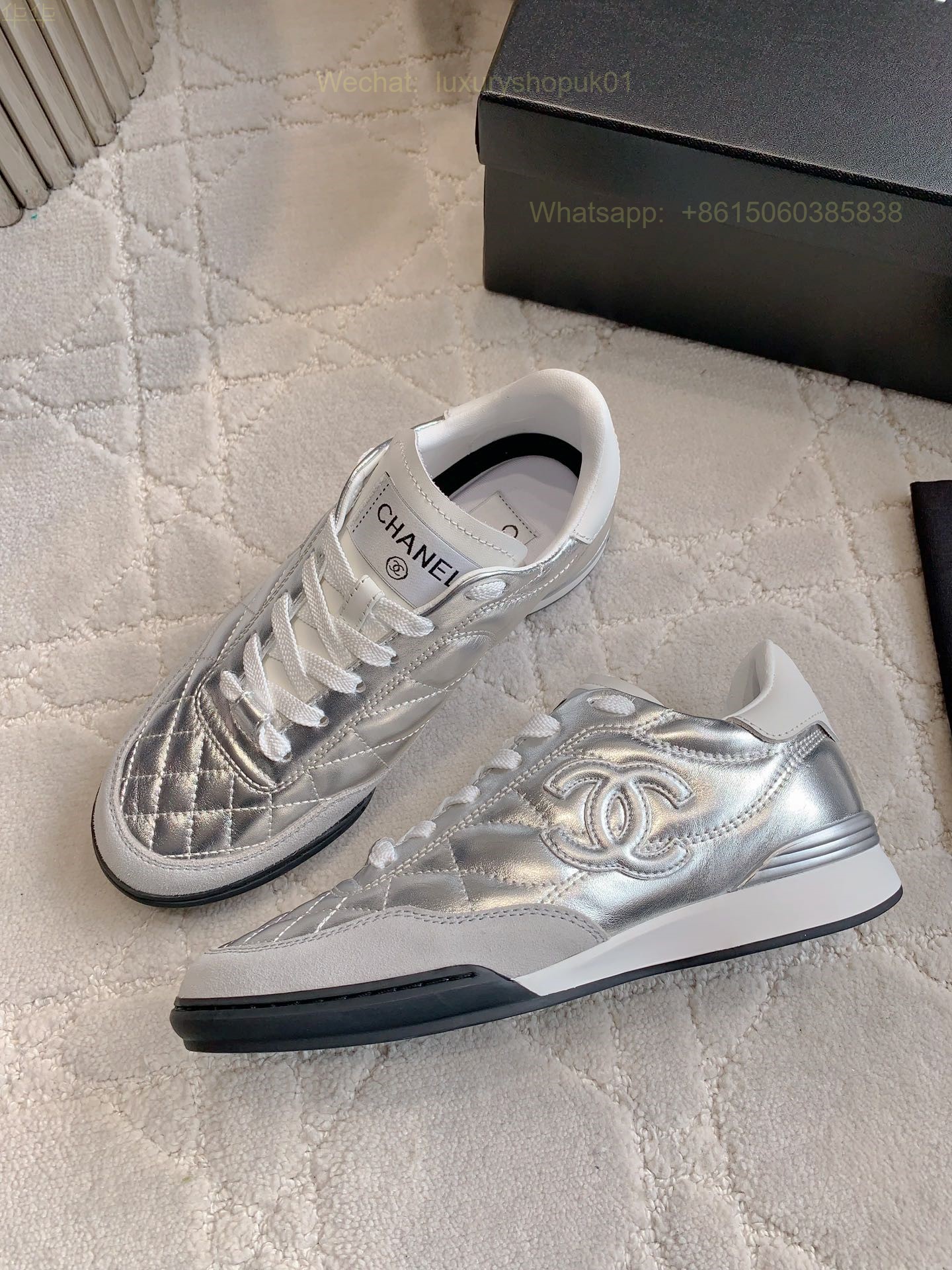 Chanel Leather Sneaker CC Logo Women Shoes