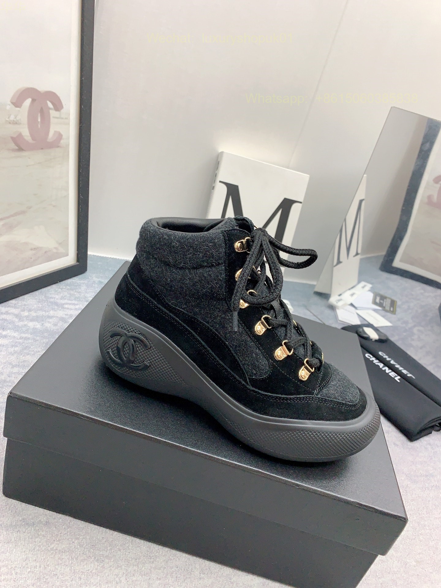 Chanel High top Sneaker CC Logo Women Shoes