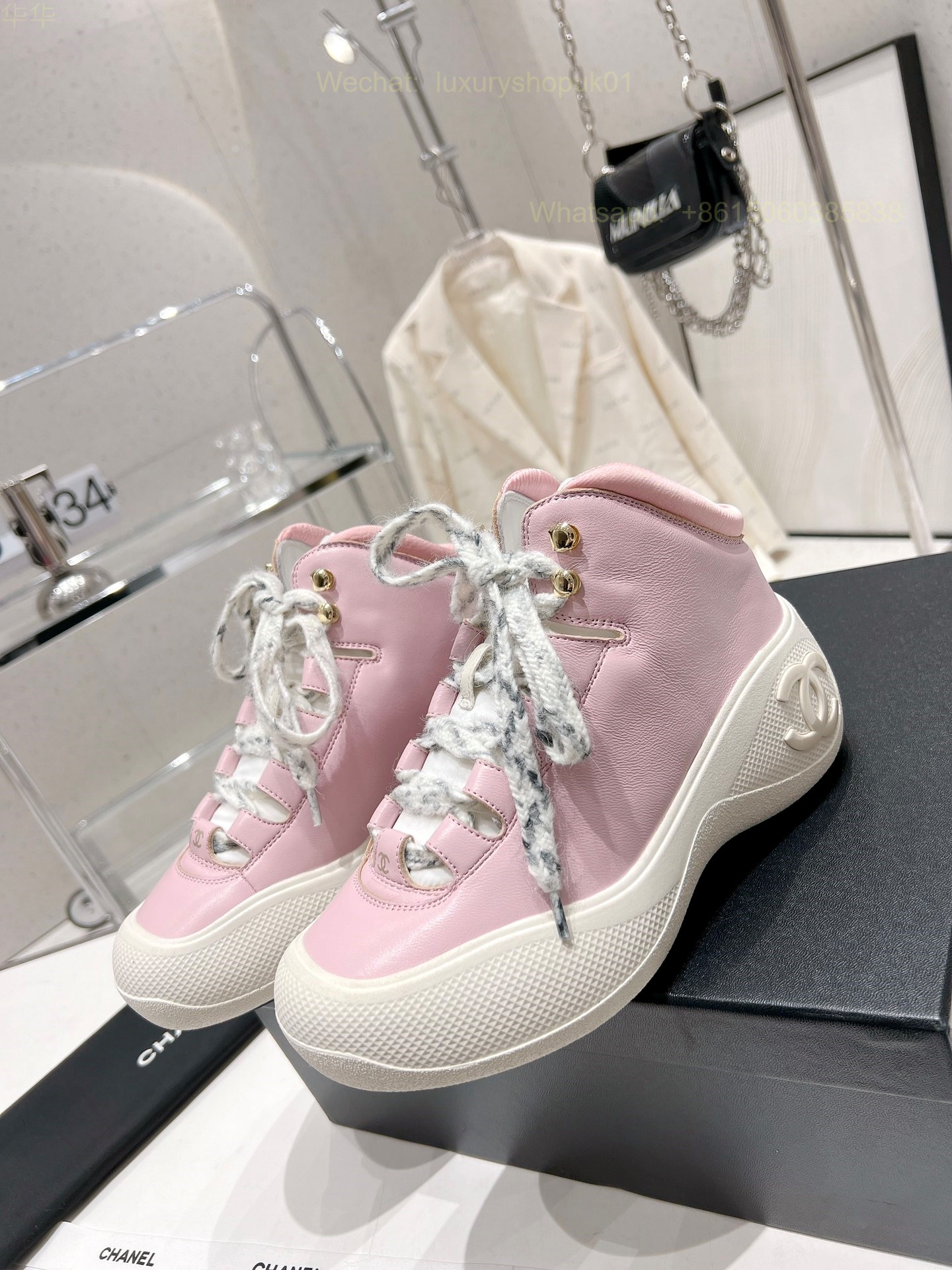 Chanel High top Sneaker CC Logo Women Shoes