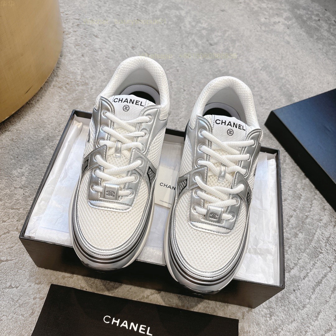 Mens Chanel Sneaker CC Logo Runner Shoes