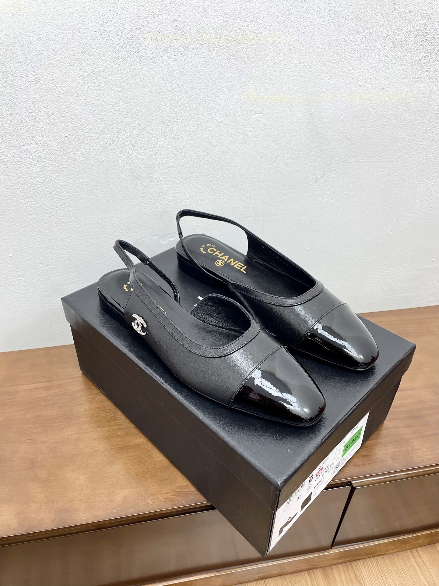 Chanel Tweed Slingback Flats Women Shoes