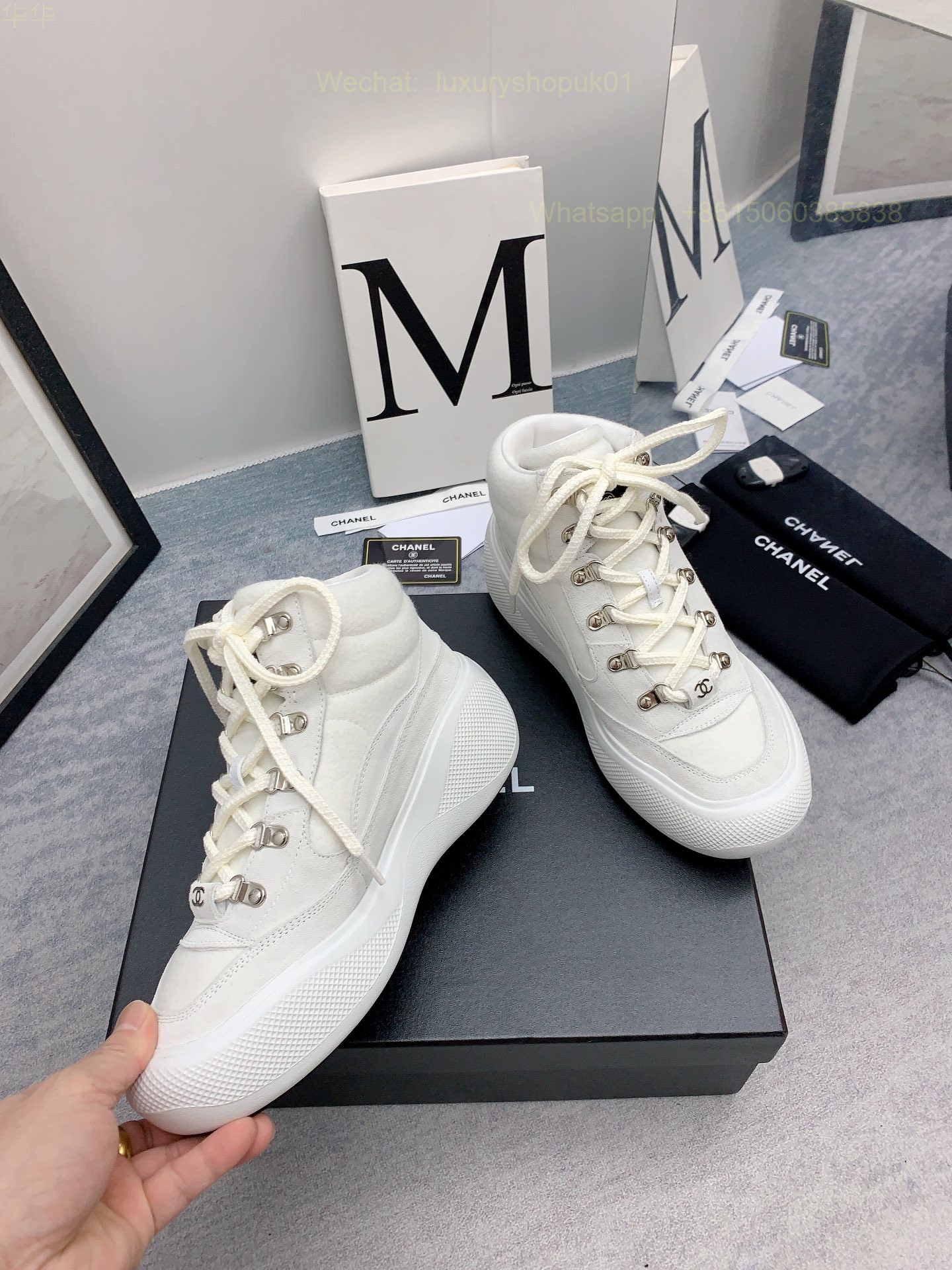 Chanel High top Sneaker CC Logo Women Shoes
