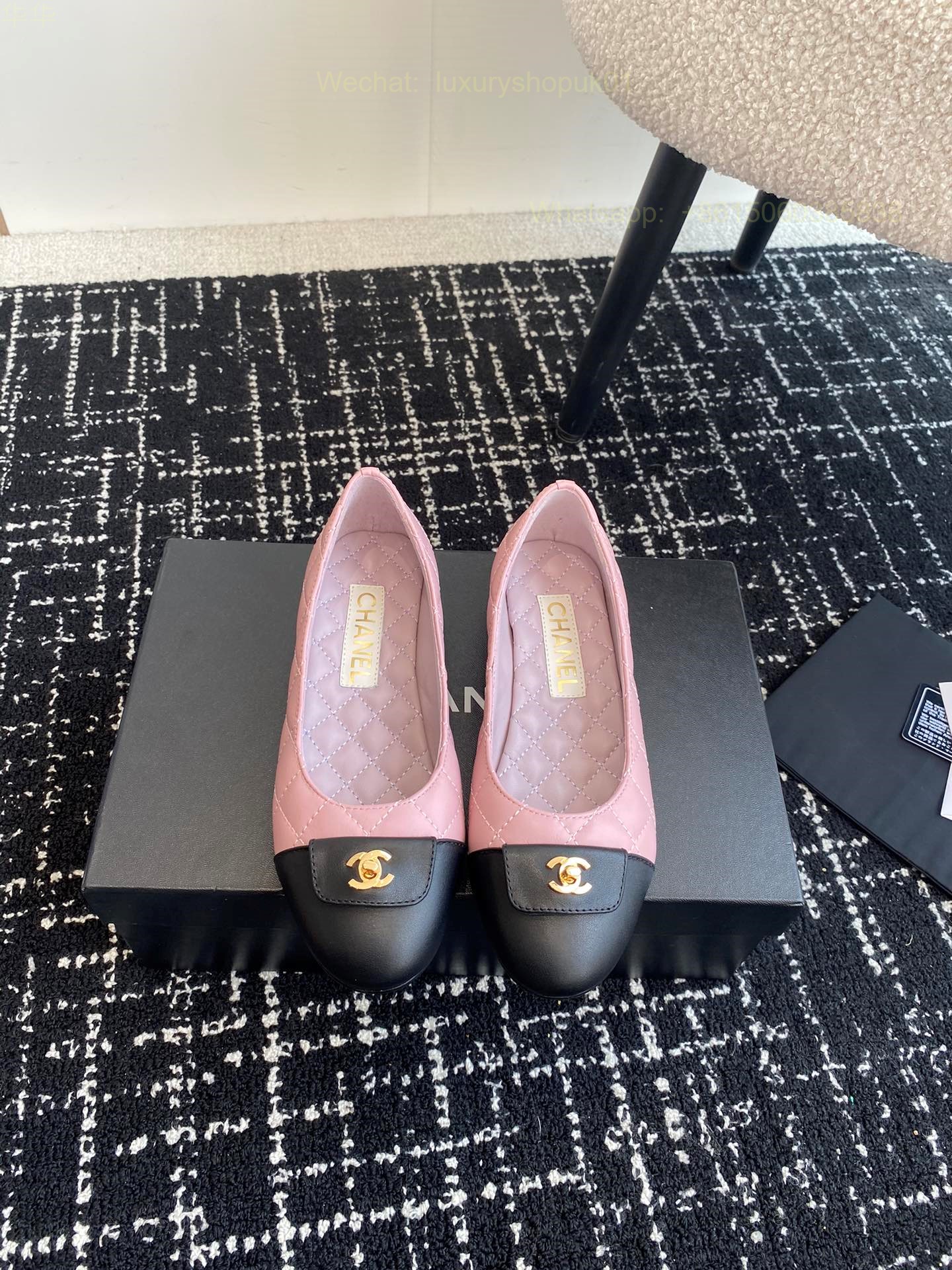 Chanel Ballet flats Leather CC Logo Women Shoes