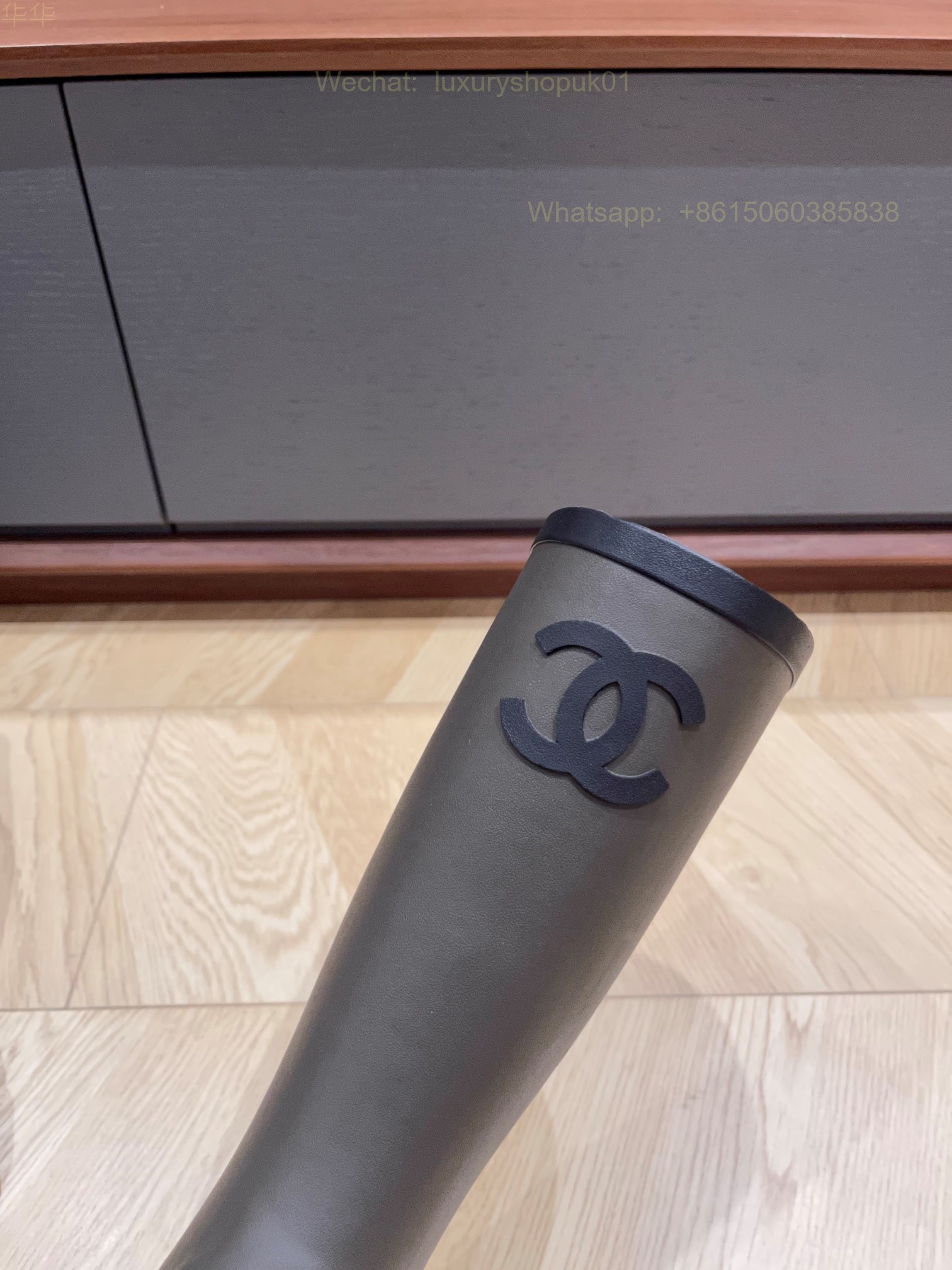 Chanel Rubber CC Logo Rain Boots Women Shoes