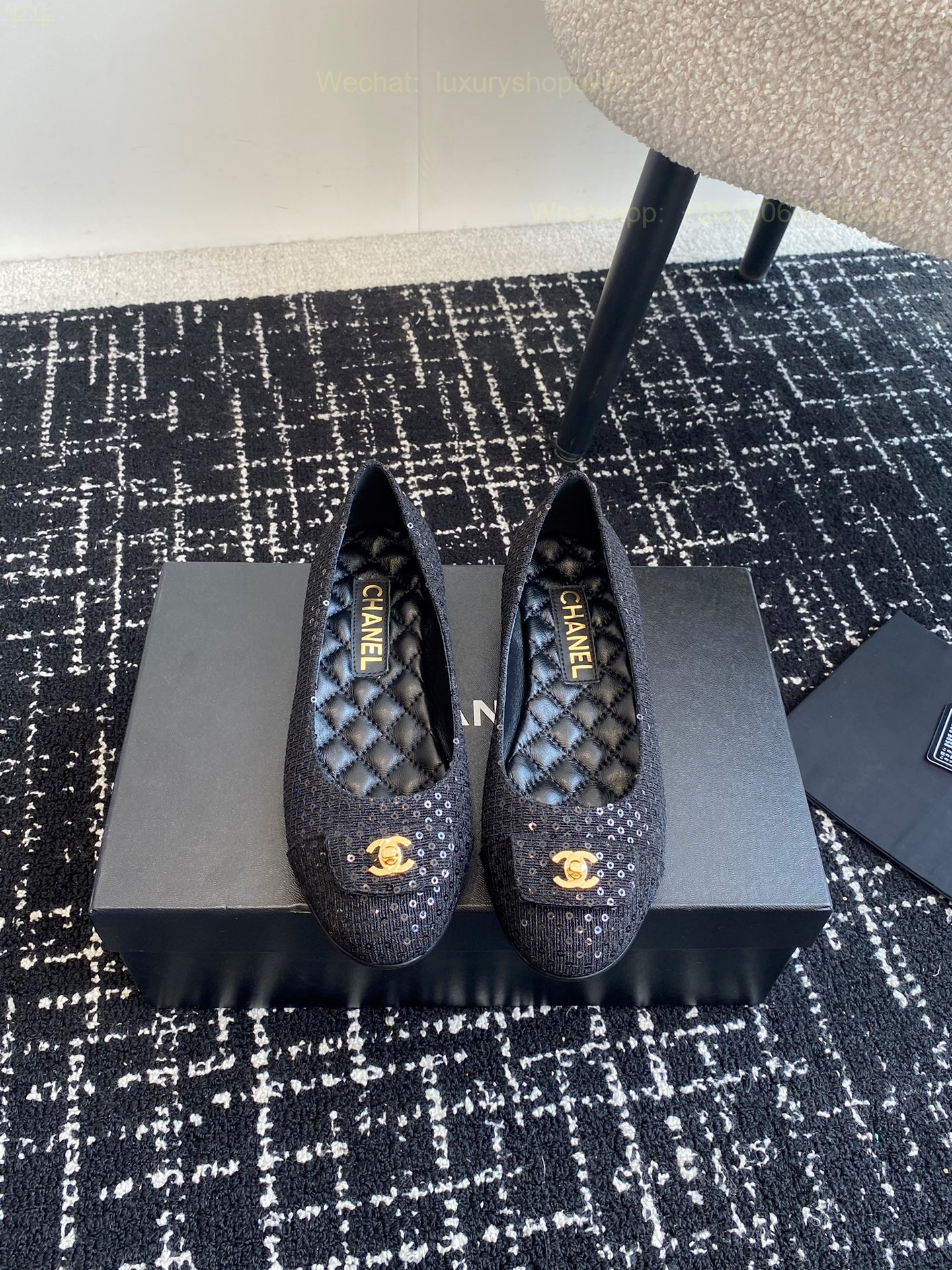 Chanel Ballet flats Leather CC Logo Women Shoes