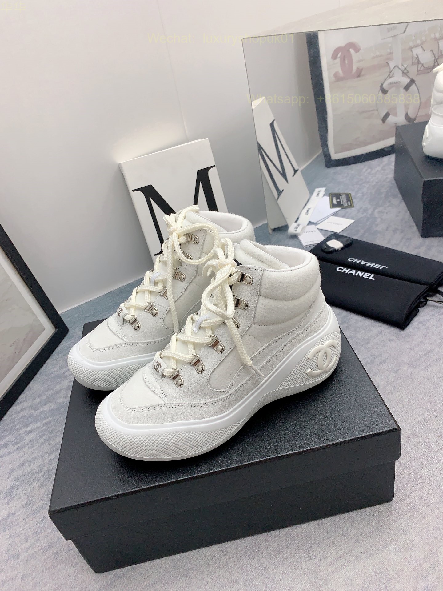 Chanel High top Sneaker CC Logo Women Shoes