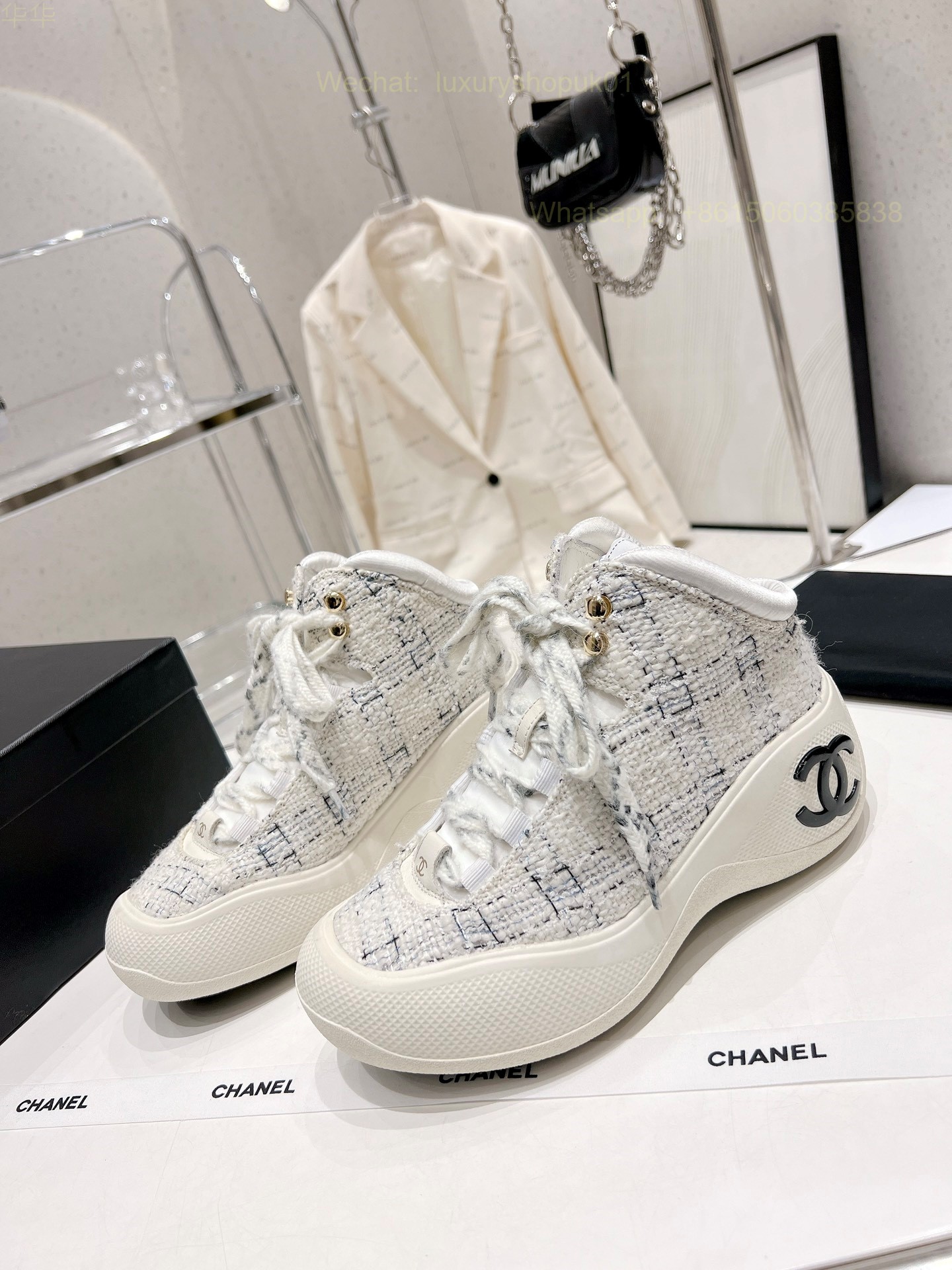 Chanel High top Sneaker CC Logo Women Shoes