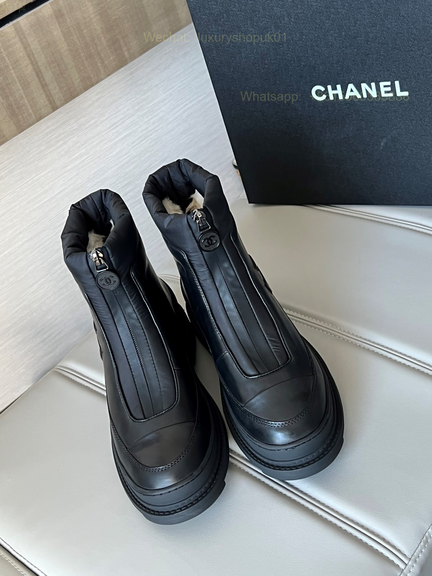 Chanel High top Sneaker ankle boot CC Logo Women Shoes