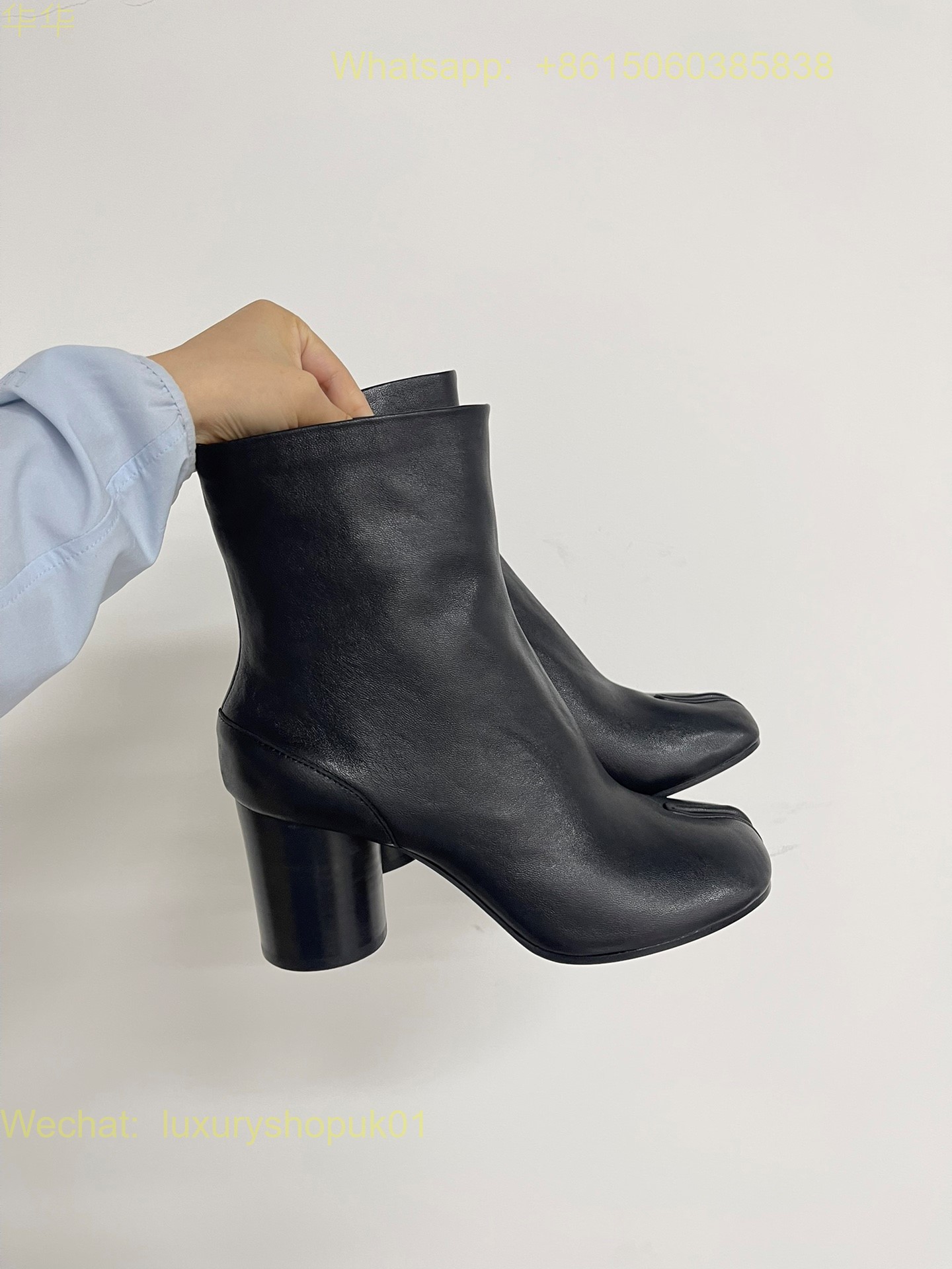 Maison Margiela Stich-Out Leather Anatomic Tabi Ankle Boots Women Shoes