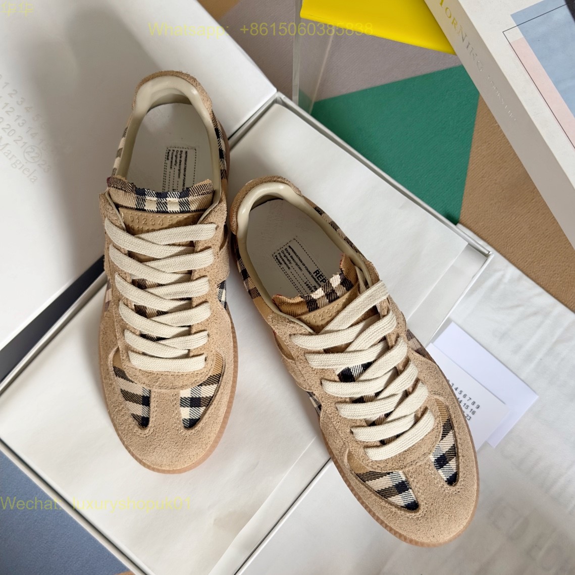 MM6 Maison Margiela check Sneaker Women Mens Shoes