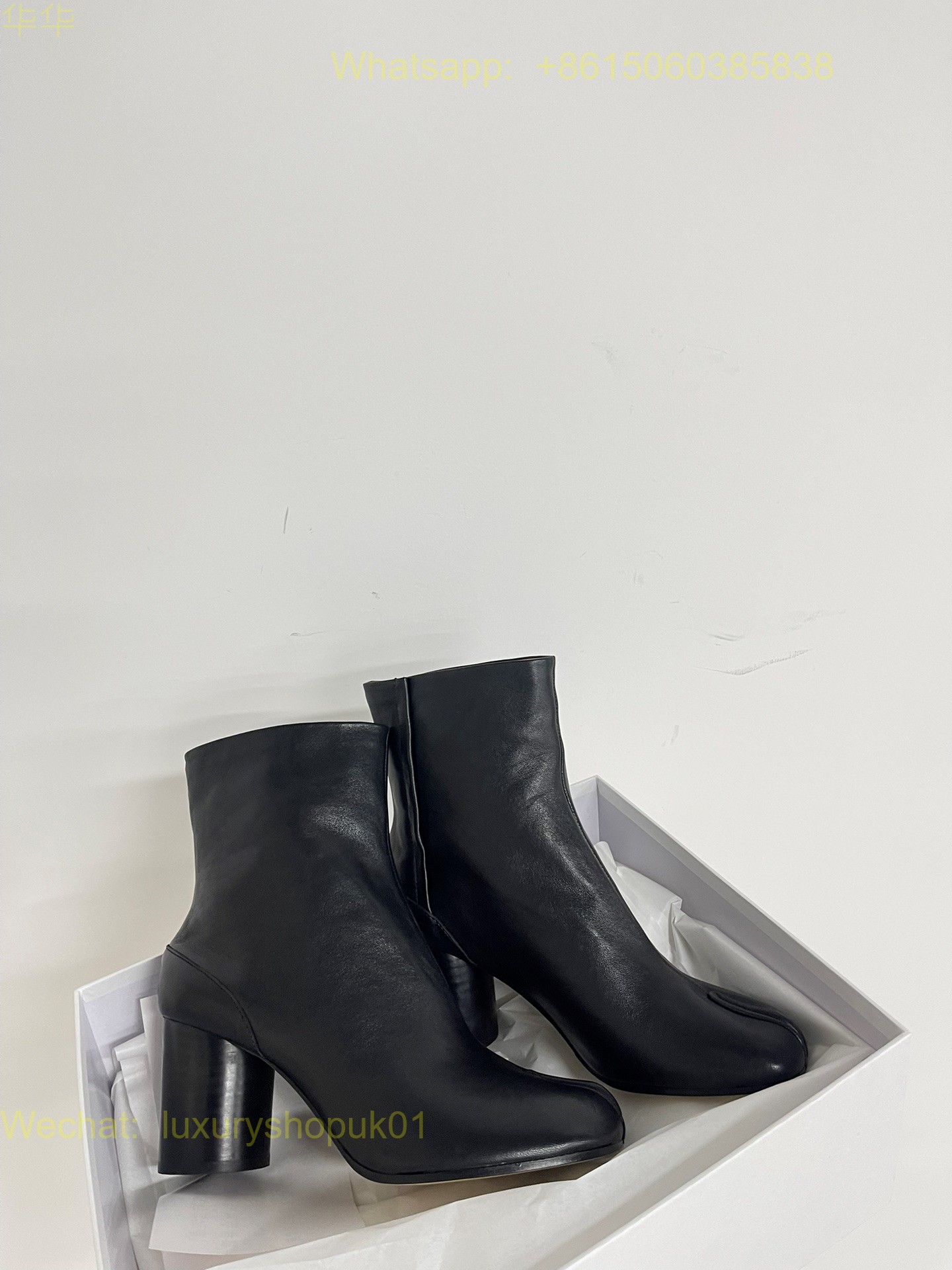 Maison Margiela Stich-Out Leather Anatomic Tabi Ankle Boots Women Shoes