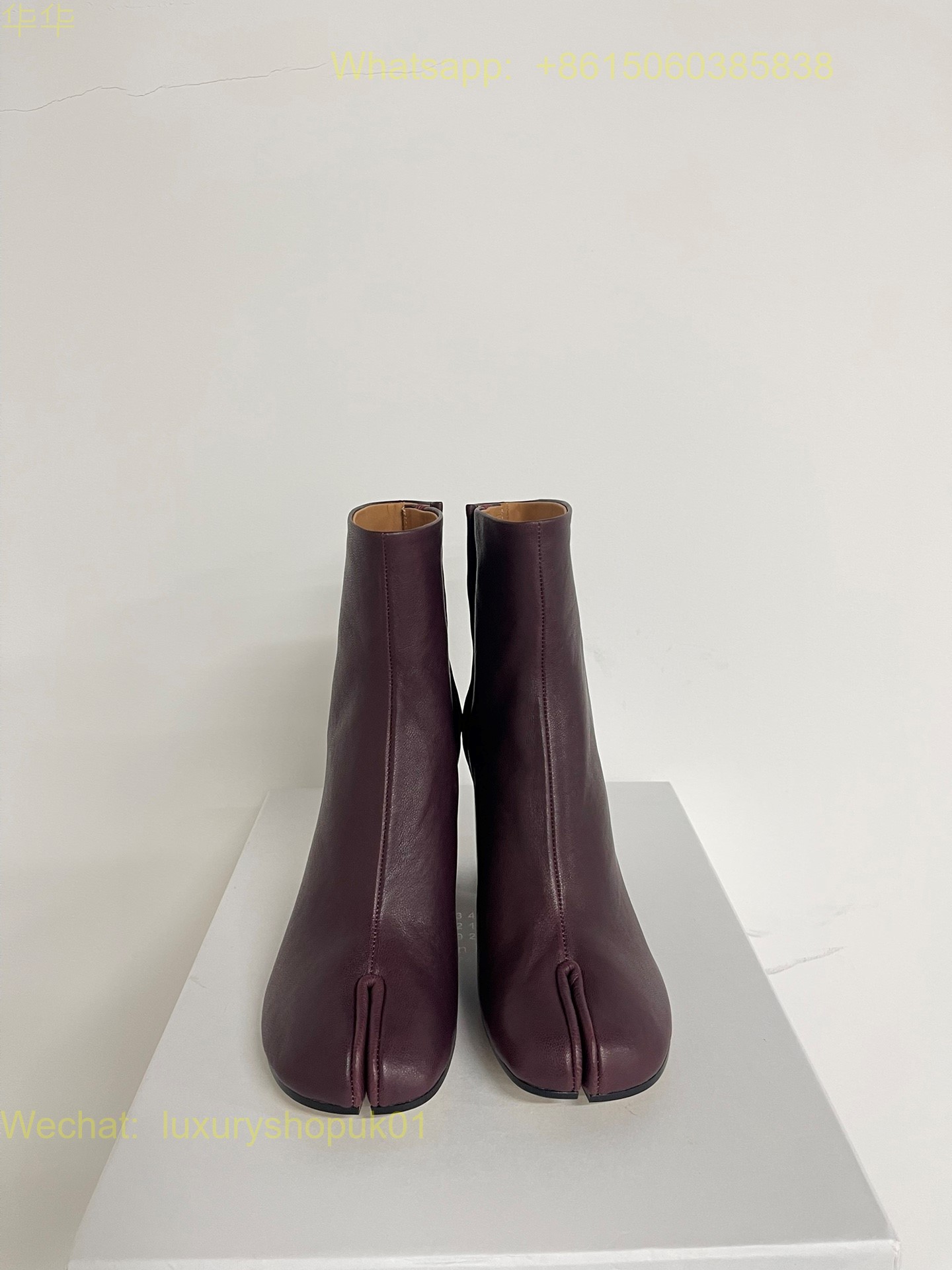 Maison Margiela Stich-Out Leather Anatomic Tabi Ankle Boots Women Shoes