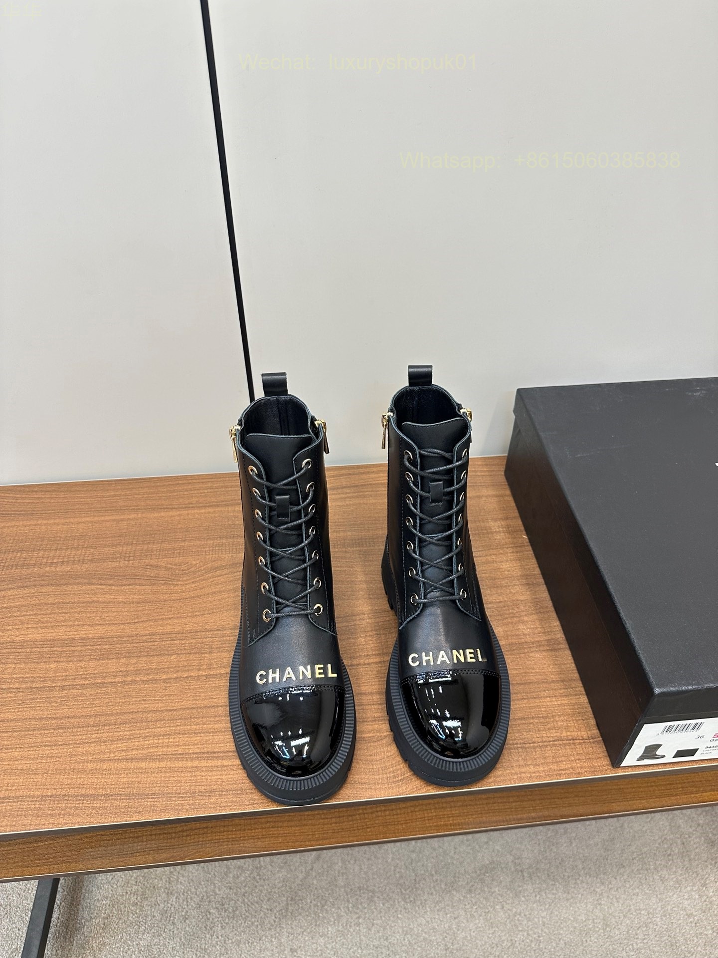 Chanel leather flat Boots Women Shoes