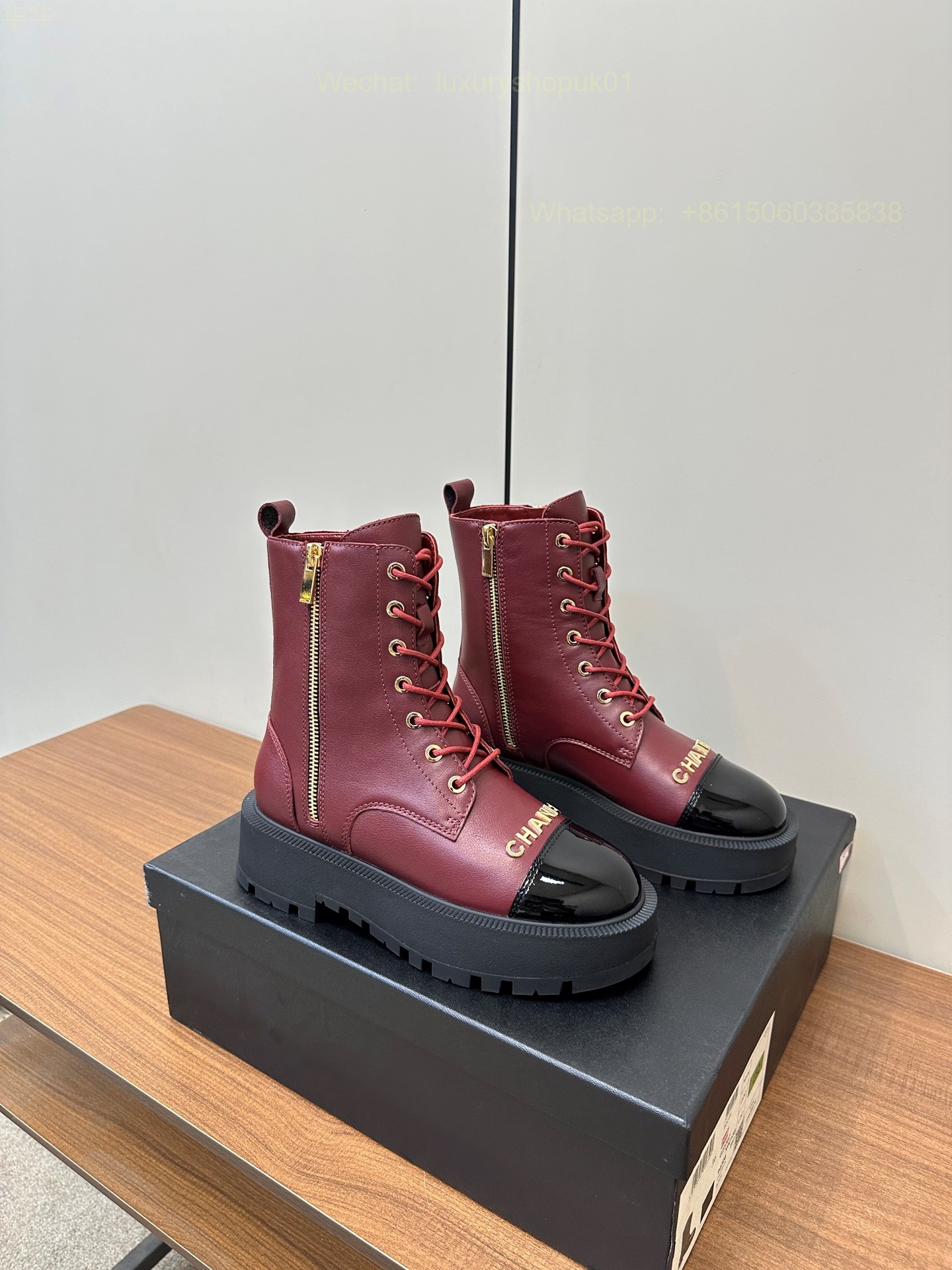 Chanel leather flat Boots Women Shoes