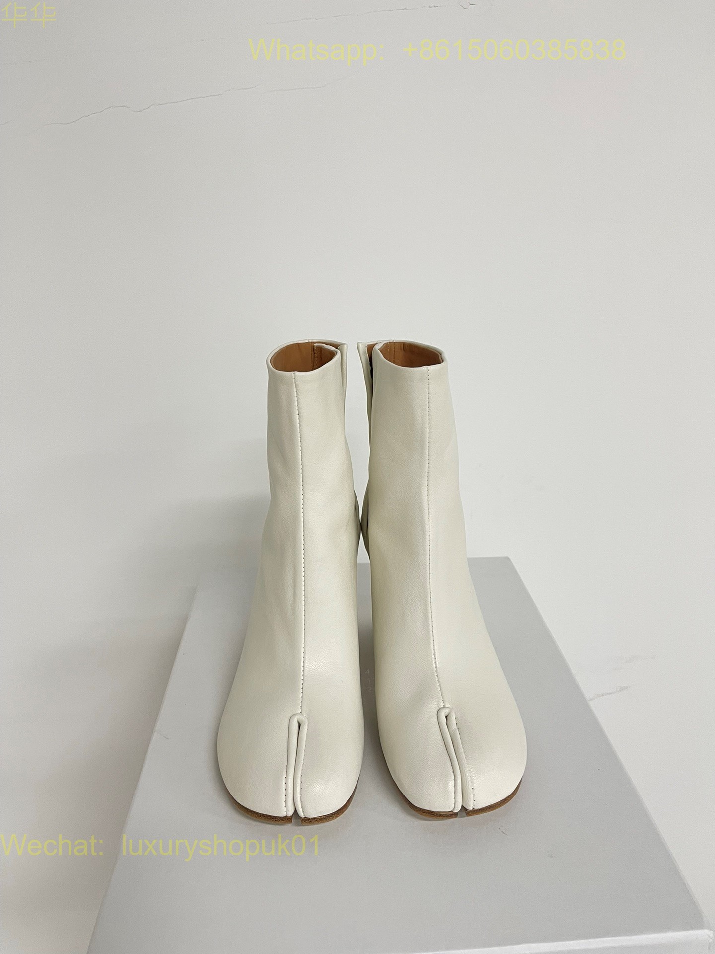 Maison Margiela Stich-Out Leather Anatomic Tabi Ankle Boots Women Shoes