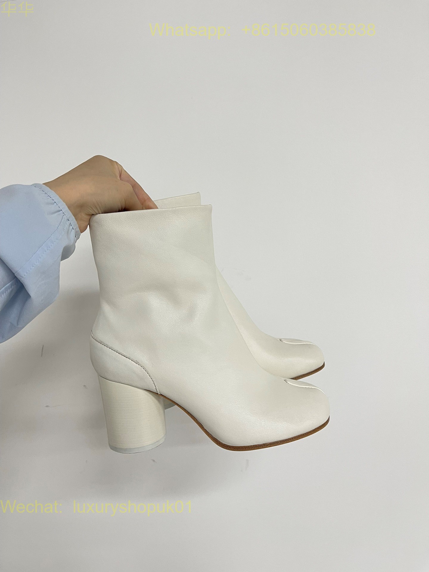 Maison Margiela Stich-Out Leather Anatomic Tabi Ankle Boots Women Shoes