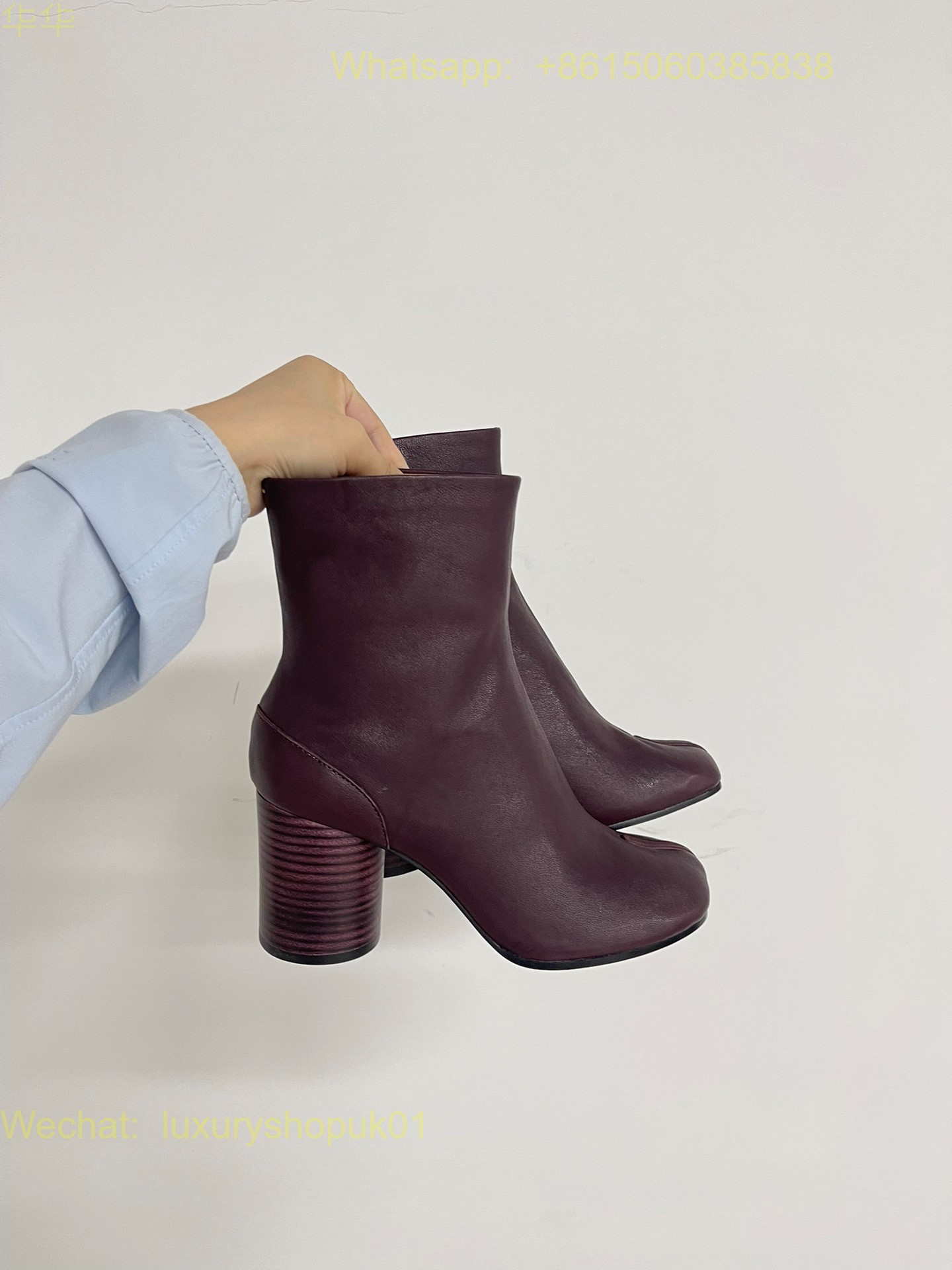 Maison Margiela Stich-Out Leather Anatomic Tabi Ankle Boots Women Shoes