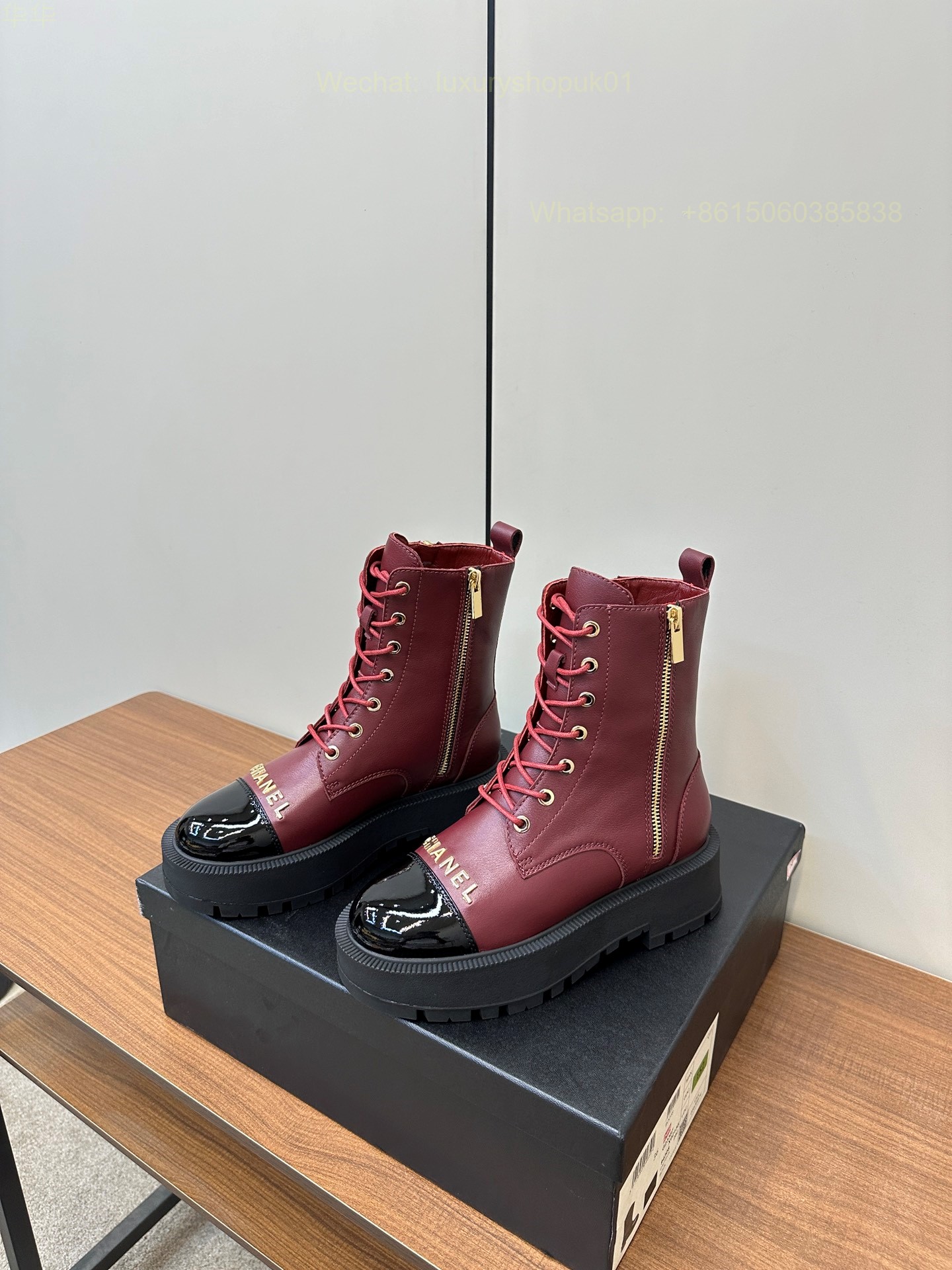 Chanel leather flat Boots Women Shoes