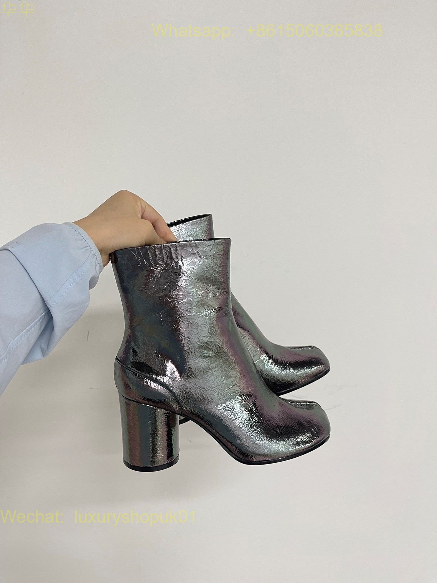 Maison Margiela Stich-Out Leather Anatomic Tabi Ankle Boots Women Shoes